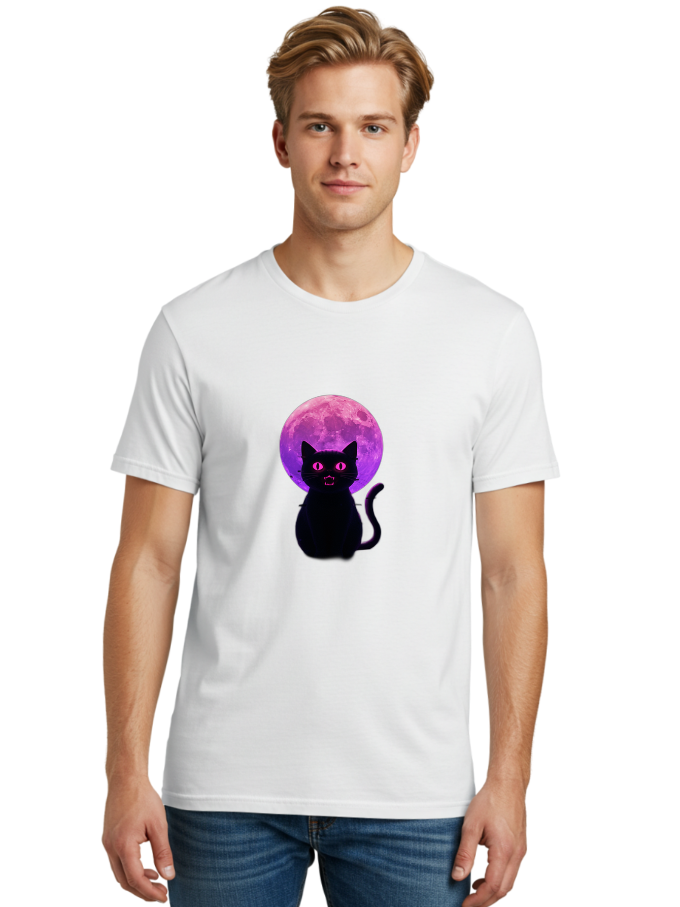 Cat-Under-Purple-Moon Men'S Graphic Tee, 100% Cotton, Comfortable Casual Summer Wear, Machine Washable, Vintage Camera, Old Camera, Antique Camera, Black Camera, Classic Photography, Photography Equipment, Nostalgic Device, Film Camera, Bai647 29