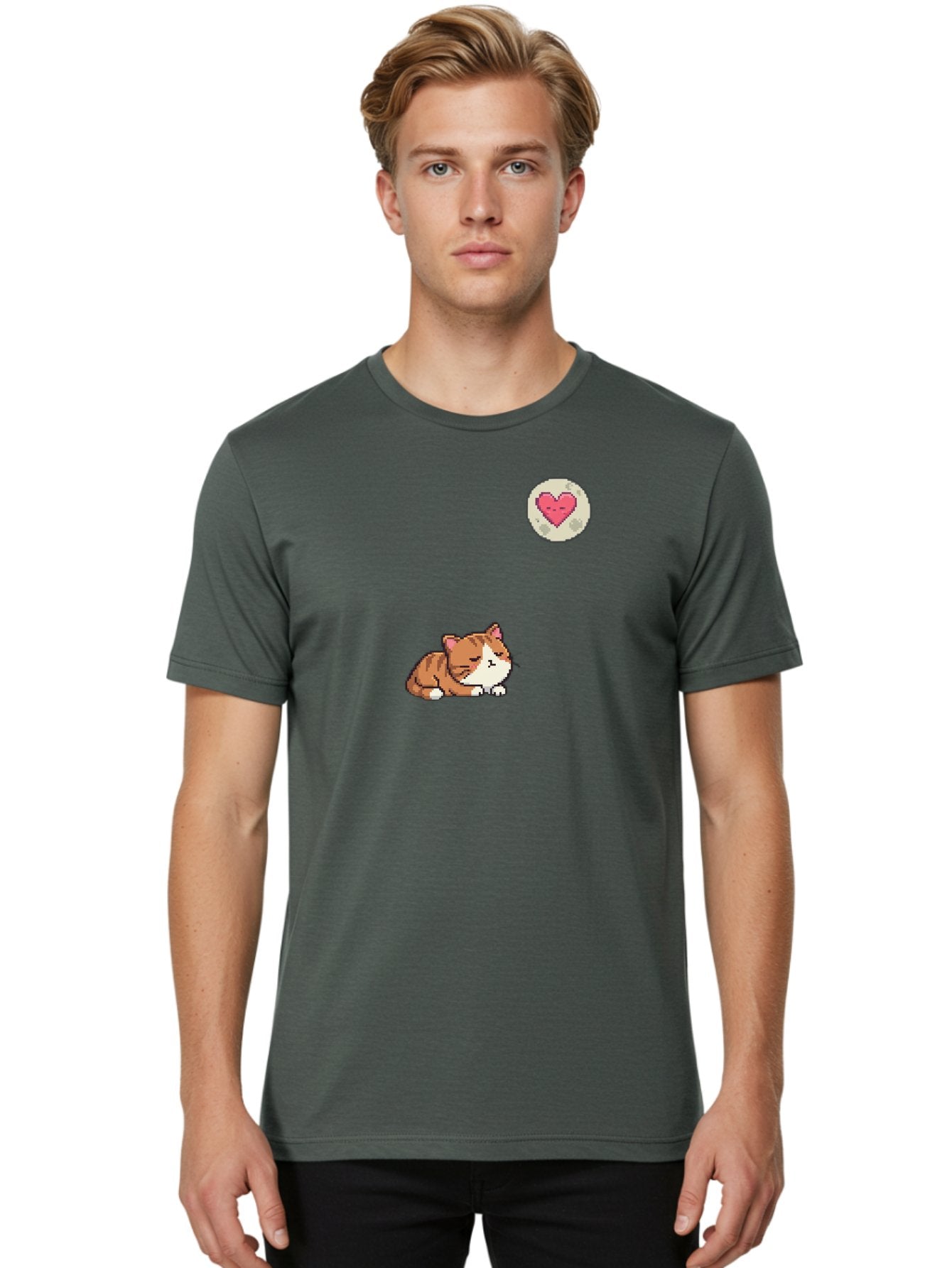 Cat-With-Heart Men'S Graphic Tee, 100% Cotton, Comfortable Casual Summer Wear, Machine Washable, Vintage Camera, Old Camera, Antique Camera, Black Camera, Classic Photography, Photography Equipment, Nostalgic Device, Film Camera, Camera Art Bai648 27