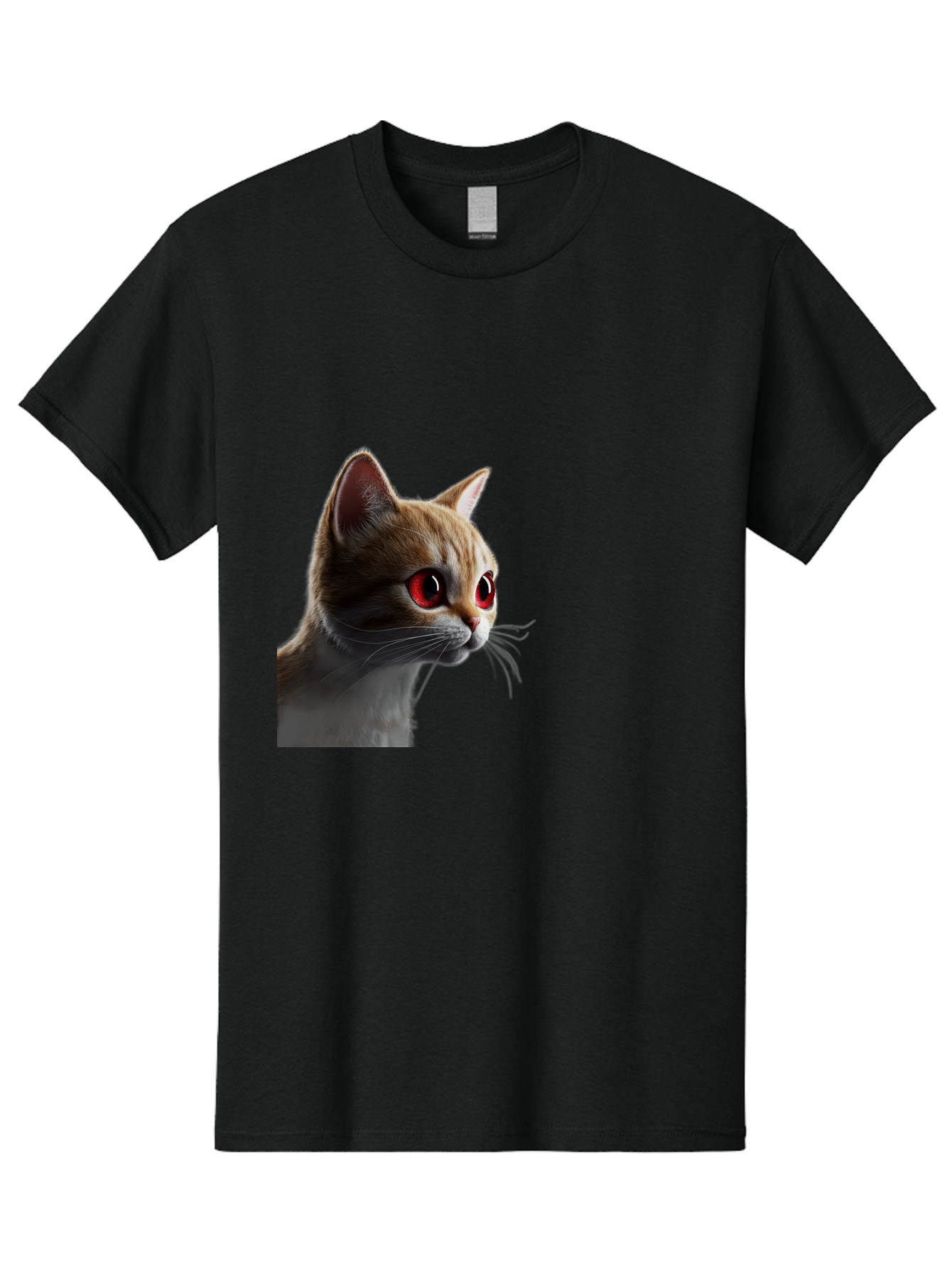 Cat-With-Red-Eyes Men'S Graphic Tee, 100% Cotton, Comfortable Casual Summer Wear, Machine Washable, Vintage Camera, Old Camera, Antique Camera, Black Camera, Classic Photography, Photography Equipment, Nostalgic Device, Film Camera, Camera Art Bai649
