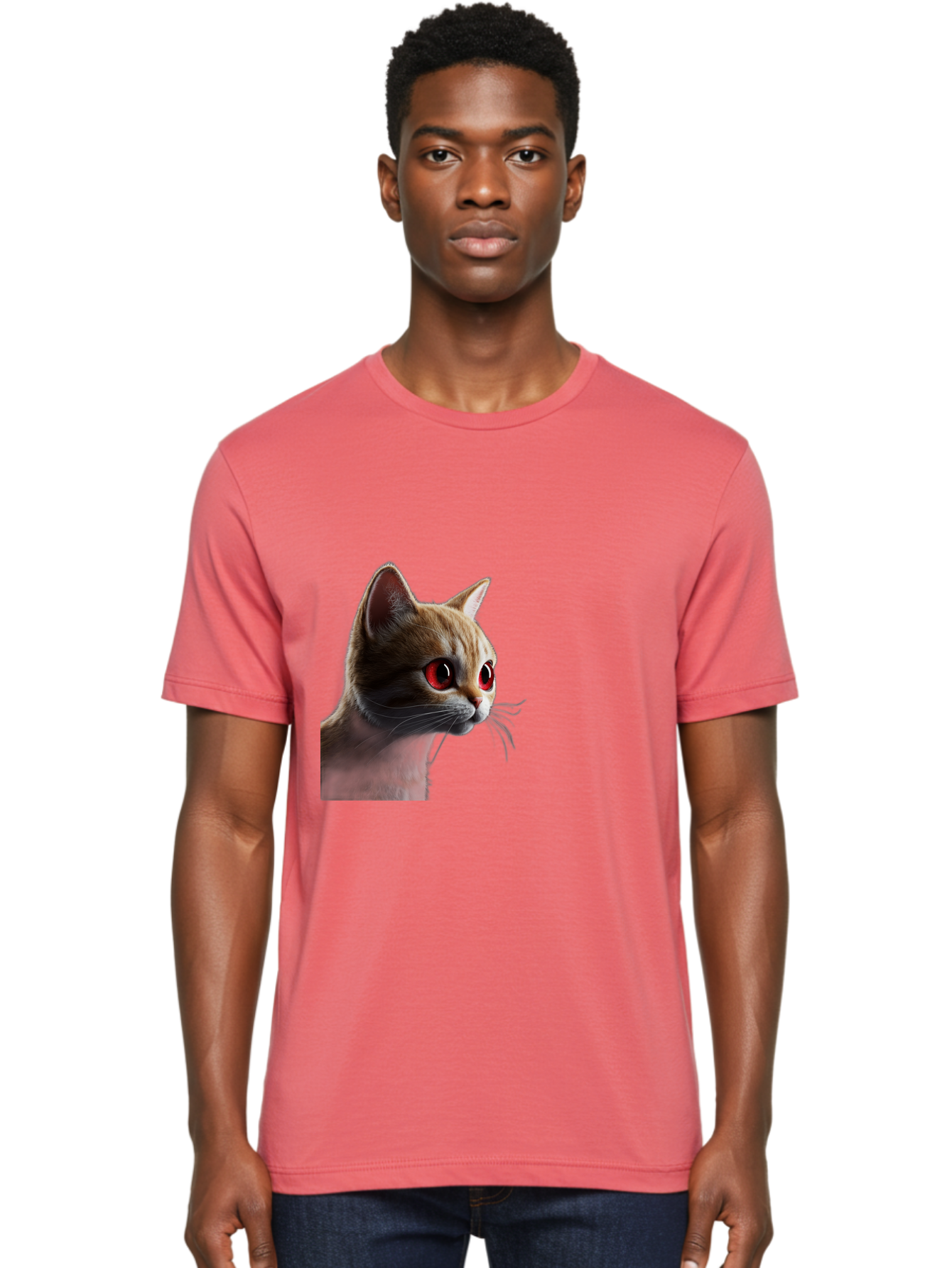 Cat-With-Red-Eyes Men'S Graphic Tee, 100% Cotton, Comfortable Casual Summer Wear, Machine Washable, Vintage Camera, Old Camera, Antique Camera, Black Camera, Classic Photography, Photography Equipment, Nostalgic Device, Film Camera, Camera Art Bai649 24