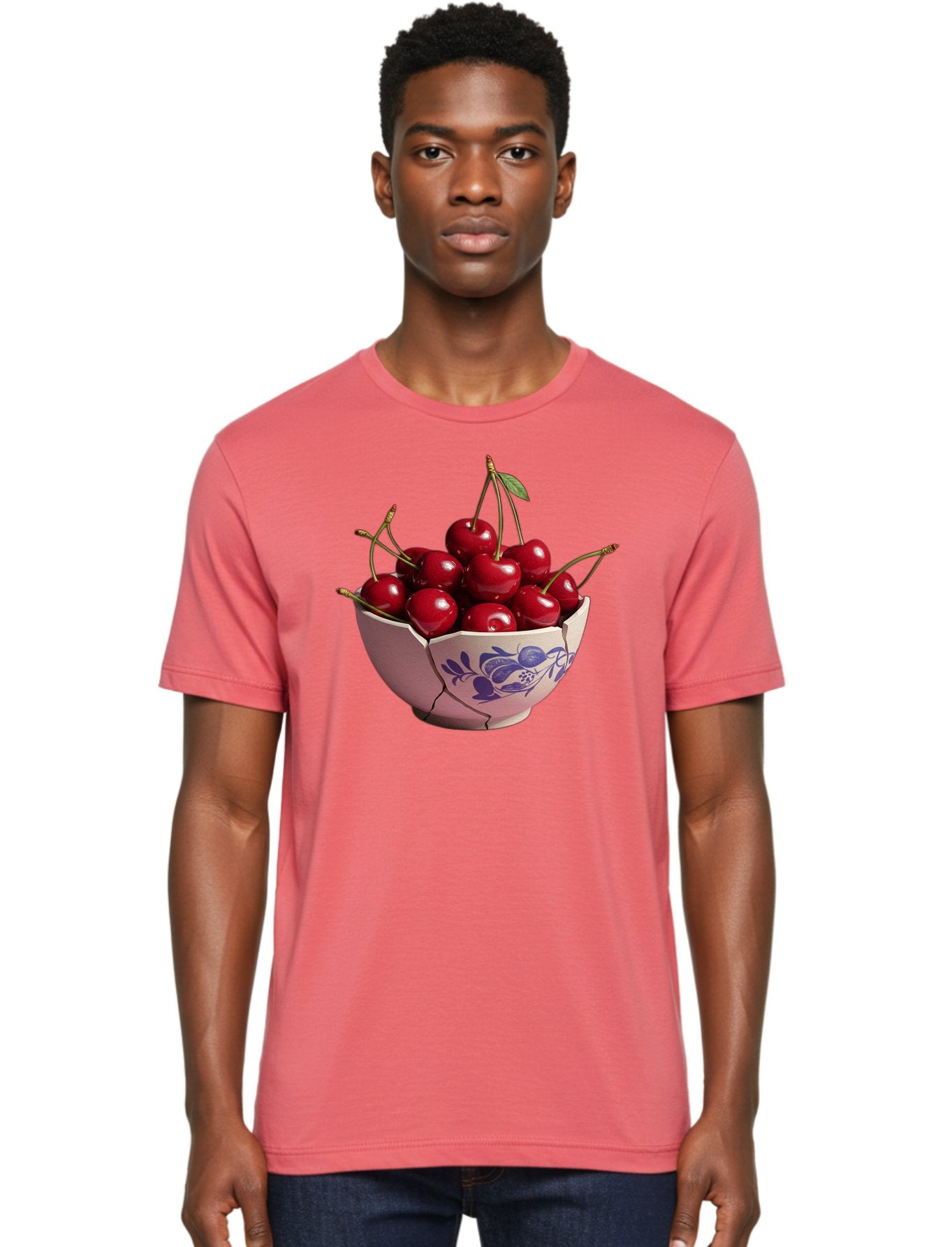 Ceramic-Bowl-With-Cherries-1 Men'S Graphic Tee, 100% Cotton, Comfortable Casual Summer Wear, Machine Washable, Vintage Camera, Old Camera, Antique Camera, Black Camera, Classic Photography, Photography Equipment, Nostalgic Device, Film Camera, Bai652 17