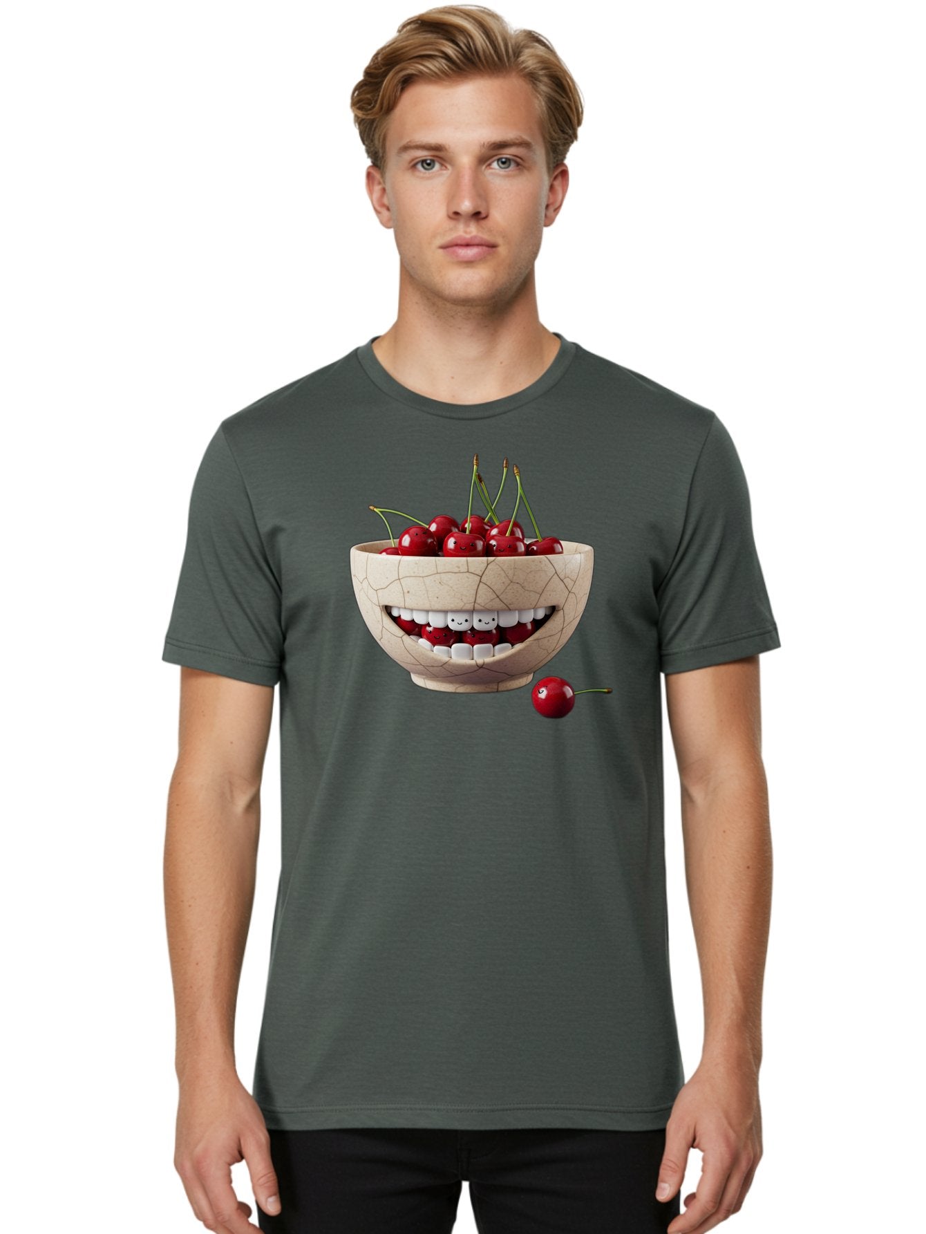 Ceramic-Bowl-With-Cherries Men'S Graphic Tee, 100% Cotton, Comfortable Casual Summer Wear, Machine Washable, Vintage Camera, Old Camera, Antique Camera, Black Camera, Classic Photography, Photography Equipment, Nostalgic Device, Film Camera, Bai653 28