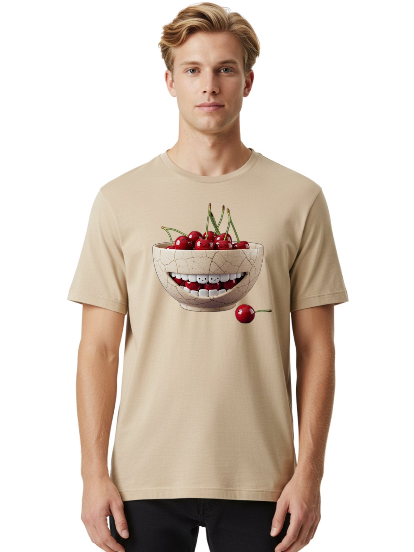 Ceramic-Bowl-With-Cherries Men'S Graphic Tee, 100% Cotton, Comfortable Casual Summer Wear, Machine Washable, Vintage Camera, Old Camera, Antique Camera, Black Camera, Classic Photography, Photography Equipment, Nostalgic Device, Film Camera, Bai653 26