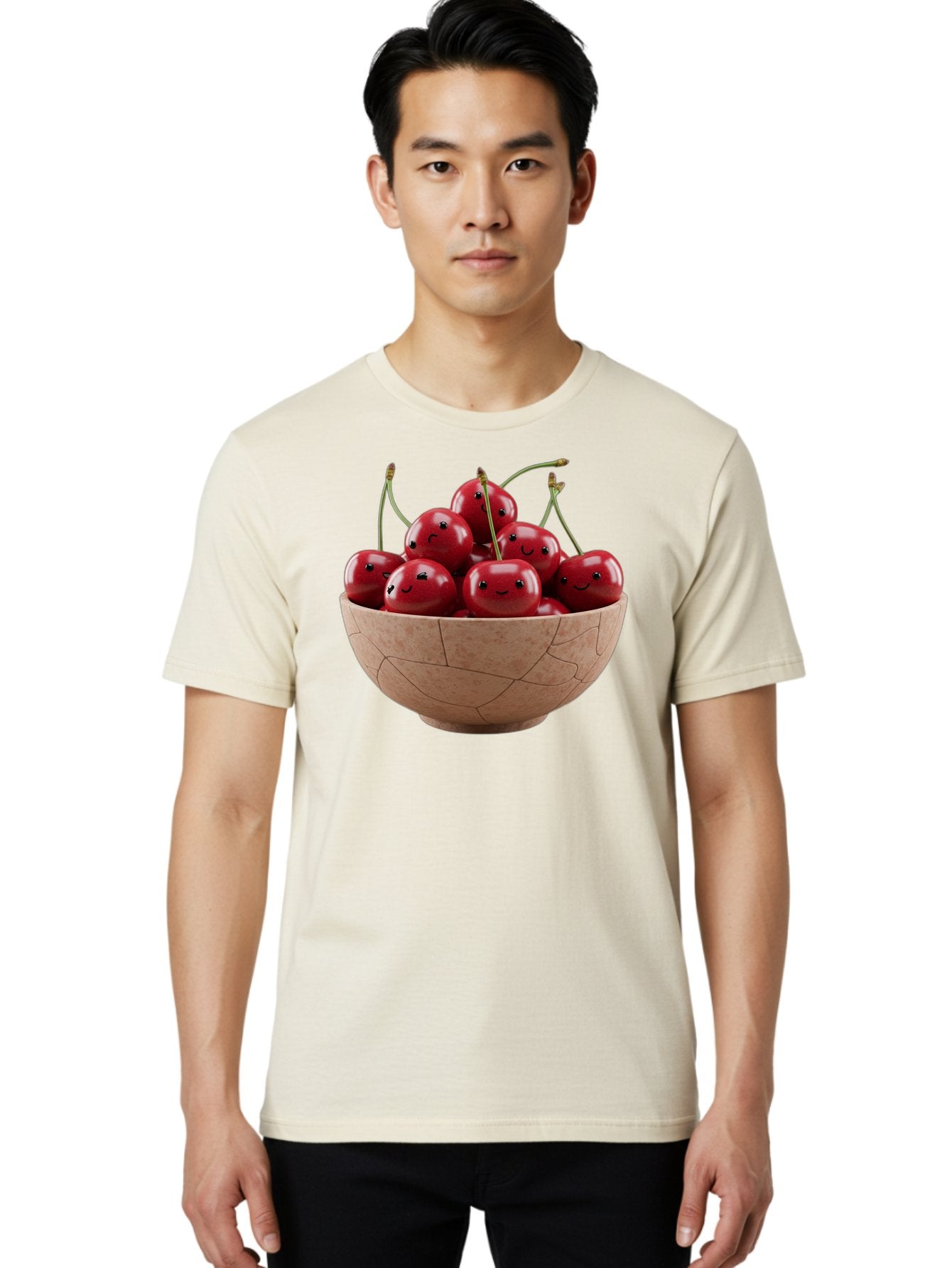 Cherries-1 Men'S Graphic Tee, 100% Cotton, Comfortable Casual Summer Wear, Machine Washable, Vintage Camera, Old Camera, Antique Camera, Black Camera, Classic Photography, Photography Equipment, Nostalgic Device, Film Camera, Camera Art Bai654 21