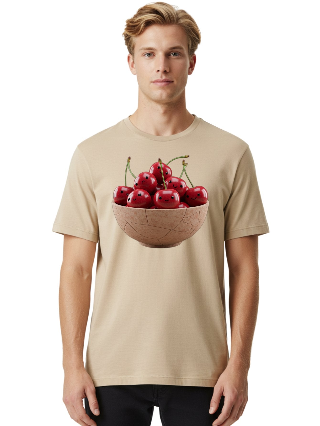 Cherries-1 Men'S Graphic Tee, 100% Cotton, Comfortable Casual Summer Wear, Machine Washable, Vintage Camera, Old Camera, Antique Camera, Black Camera, Classic Photography, Photography Equipment, Nostalgic Device, Film Camera, Camera Art Bai654 26