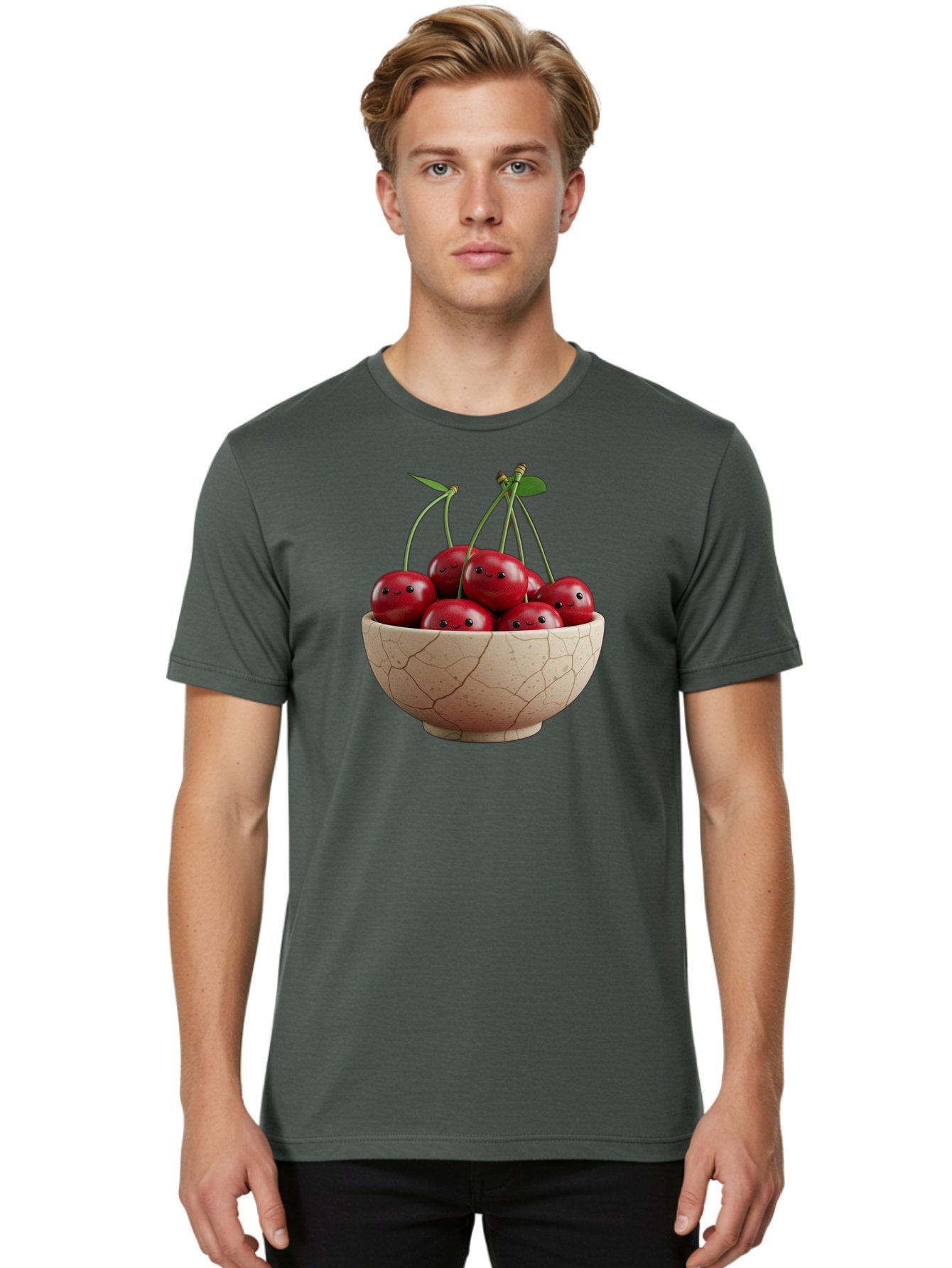 Cherries-2 Men'S Graphic Tee, 100% Cotton, Comfortable Casual Summer Wear, Machine Washable, Vintage Camera, Old Camera, Antique Camera, Black Camera, Classic Photography, Photography Equipment, Nostalgic Device, Film Camera, Camera Art Bai655 23