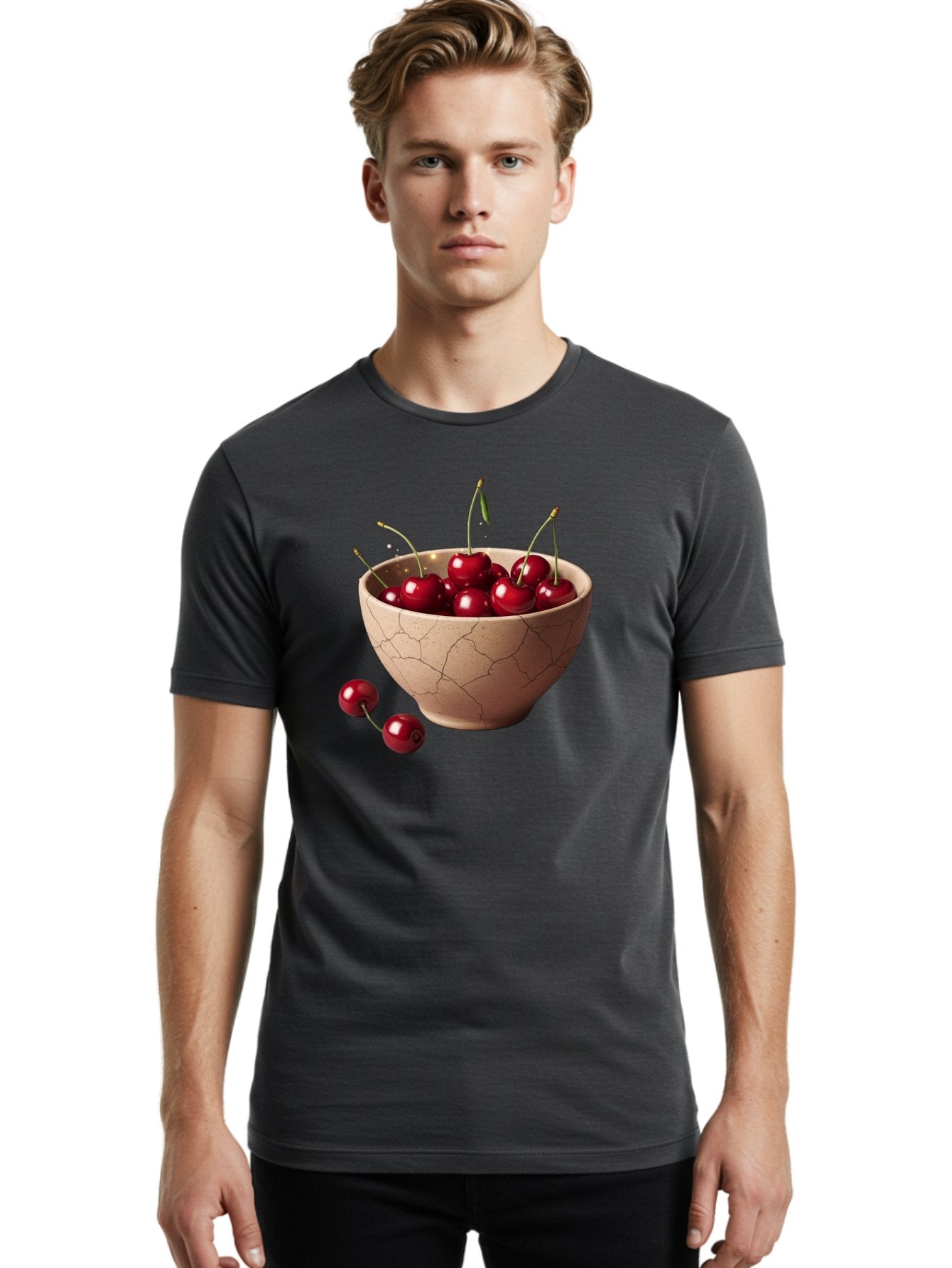 Cherries-5 Men'S Graphic Tee, 100% Cotton, Comfortable Casual Summer Wear, Machine Washable, Vintage Camera, Old Camera, Antique Camera, Black Camera, Classic Photography, Photography Equipment, Nostalgic Device, Film Camera, Camera Art Bai658 22