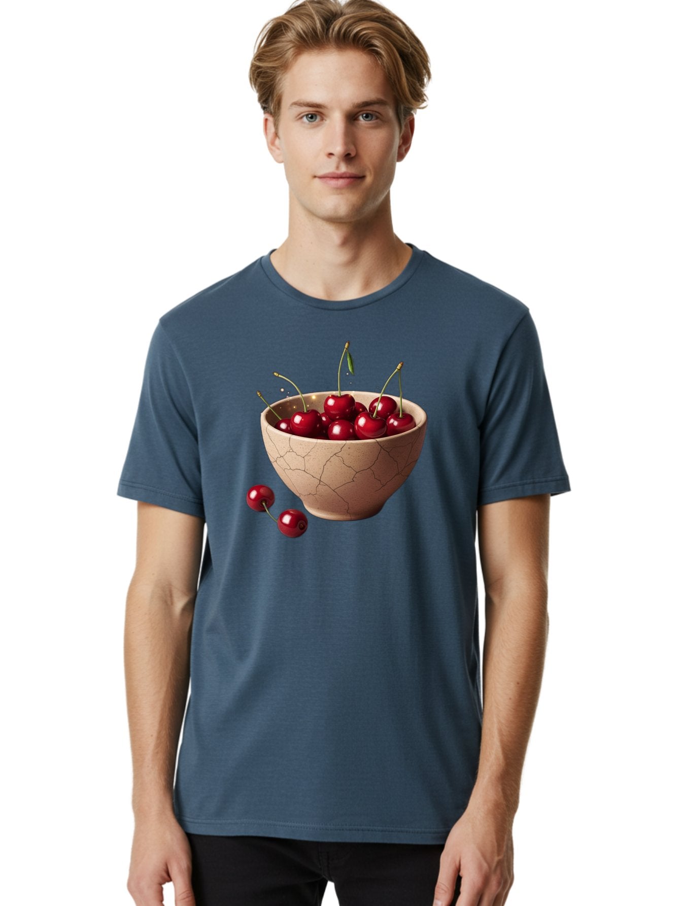 Cherries-5 Men'S Graphic Tee, 100% Cotton, Comfortable Casual Summer Wear, Machine Washable, Vintage Camera, Old Camera, Antique Camera, Black Camera, Classic Photography, Photography Equipment, Nostalgic Device, Film Camera, Camera Art Bai658 20