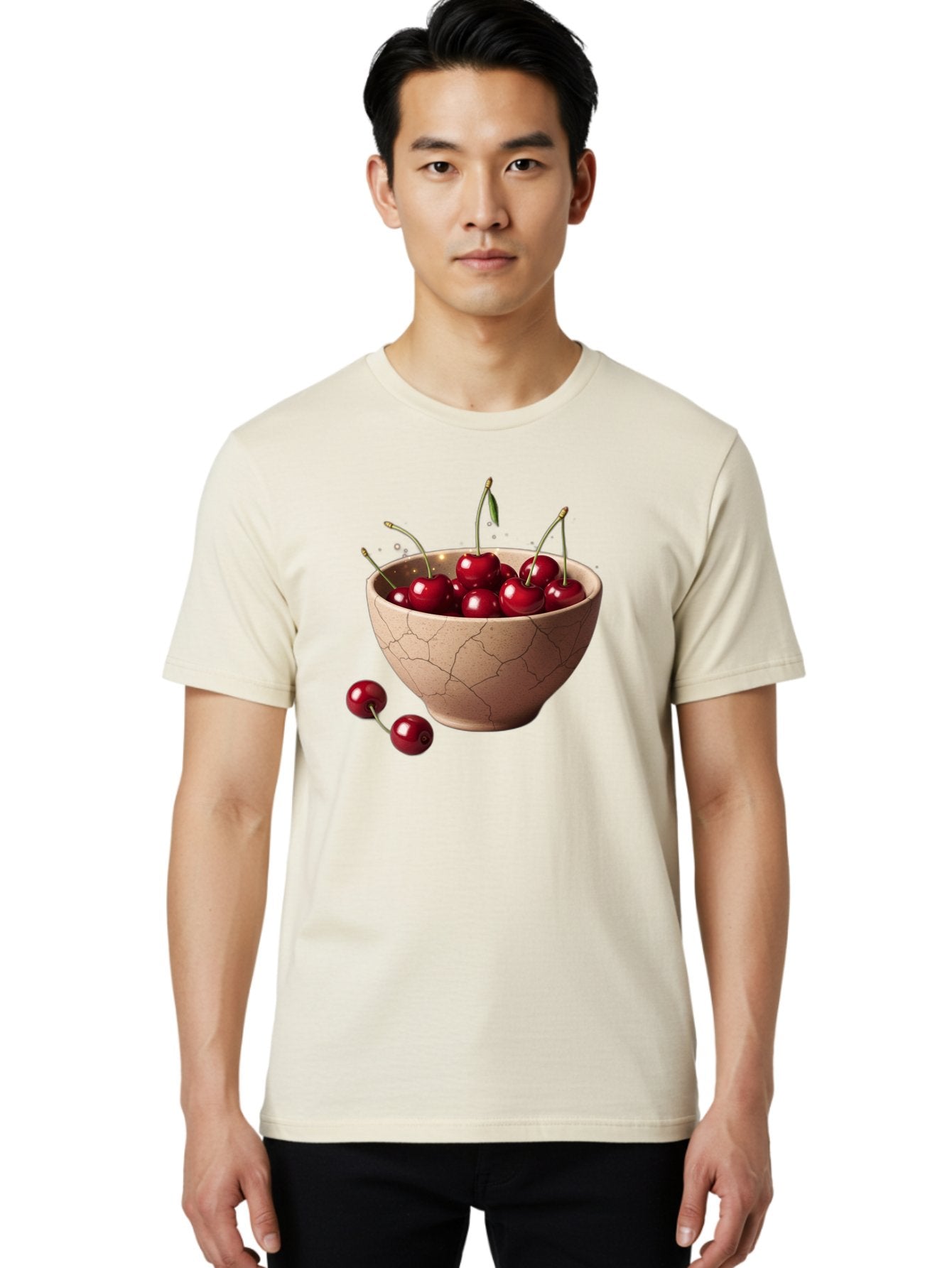 Cherries-5 Men'S Graphic Tee, 100% Cotton, Comfortable Casual Summer Wear, Machine Washable, Vintage Camera, Old Camera, Antique Camera, Black Camera, Classic Photography, Photography Equipment, Nostalgic Device, Film Camera, Camera Art Bai658 26