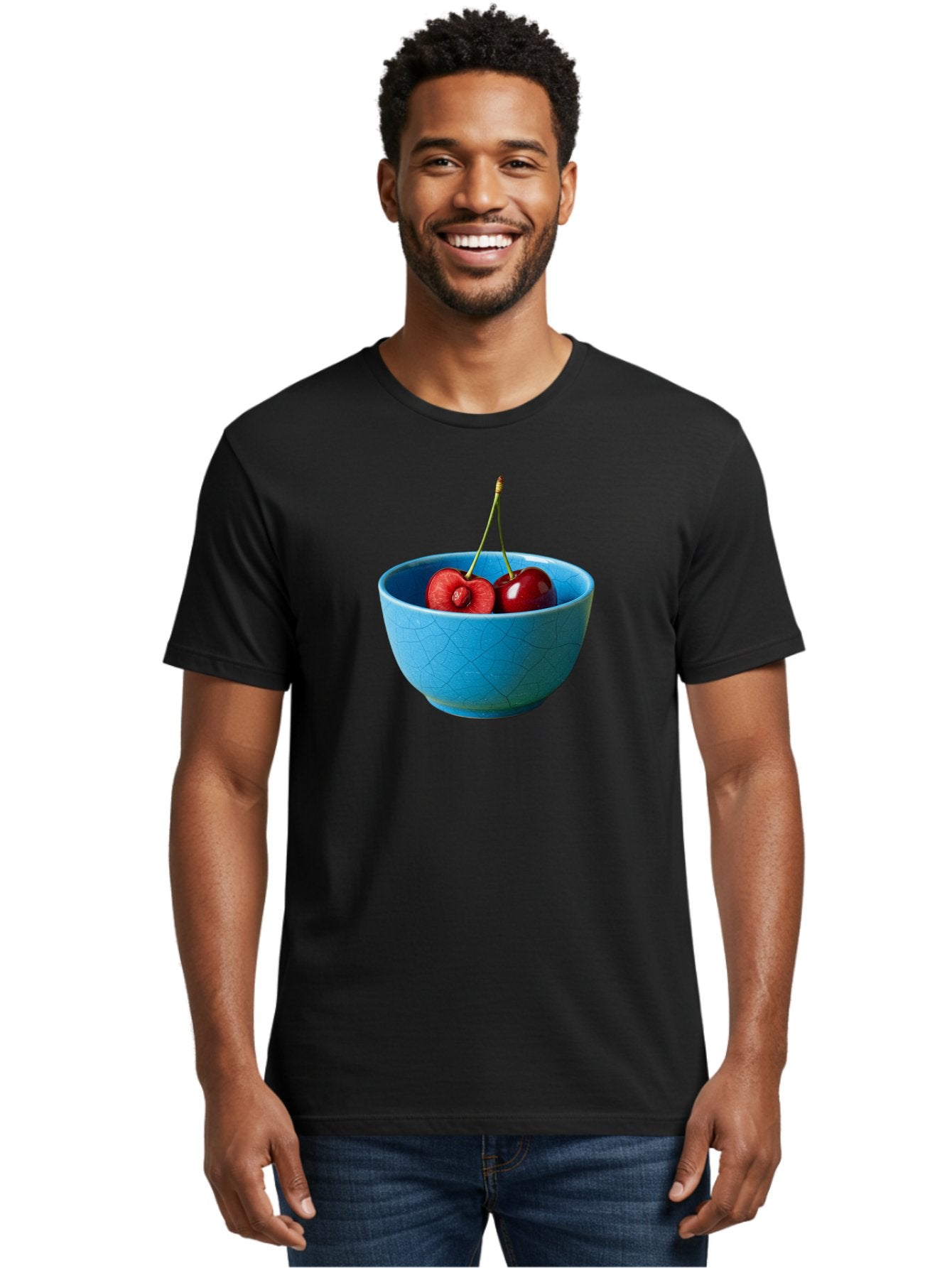 Cherries-Bowl-1 Men'S Graphic Tee, 100% Cotton, Comfortable Casual Summer Wear, Machine Washable, Vintage Camera, Old Camera, Antique Camera, Black Camera, Classic Photography, Photography Equipment, Nostalgic Device, Film Camera, Camera Art Bai659 29