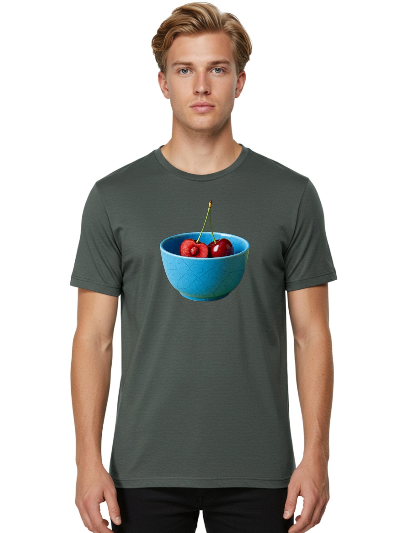 Cherries-Bowl-1 Men'S Graphic Tee, 100% Cotton, Comfortable Casual Summer Wear, Machine Washable, Vintage Camera, Old Camera, Antique Camera, Black Camera, Classic Photography, Photography Equipment, Nostalgic Device, Film Camera, Camera Art Bai659 18