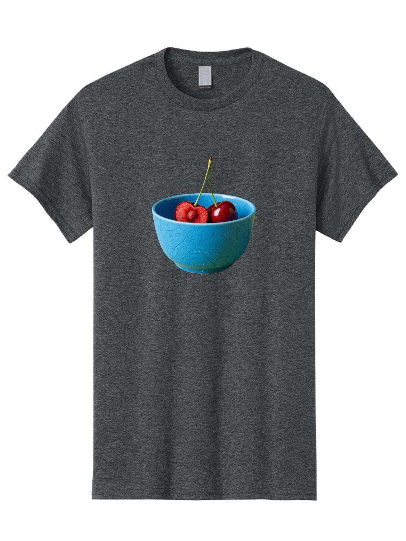 Cherries-Bowl-1 Men'S Graphic Tee, 100% Cotton, Comfortable Casual Summer Wear, Machine Washable, Vintage Camera, Old Camera, Antique Camera, Black Camera, Classic Photography, Photography Equipment, Nostalgic Device, Film Camera, Camera Art Bai659