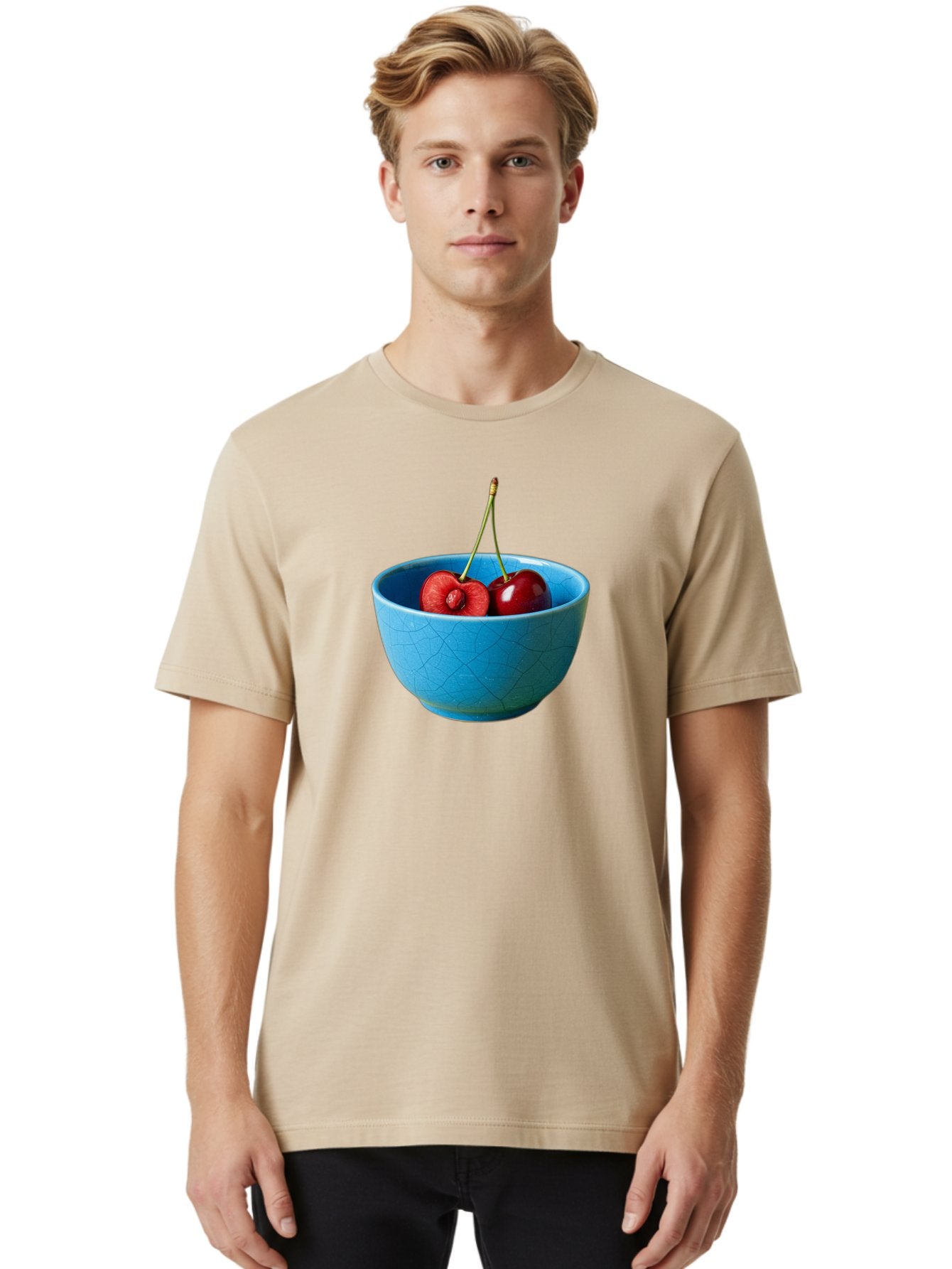 Cherries-Bowl-1 Men'S Graphic Tee, 100% Cotton, Comfortable Casual Summer Wear, Machine Washable, Vintage Camera, Old Camera, Antique Camera, Black Camera, Classic Photography, Photography Equipment, Nostalgic Device, Film Camera, Camera Art Bai659 21