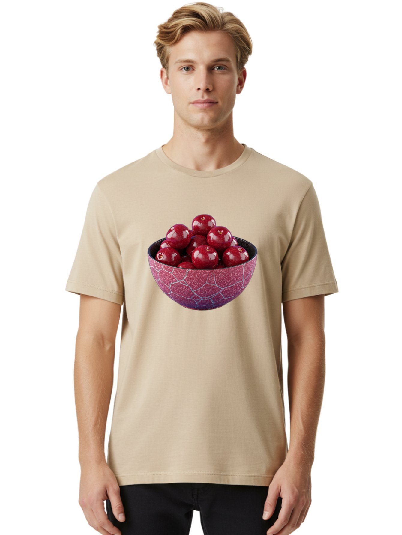 Cherries-In-A-Bowl-1 Men'S Graphic Tee, 100% Cotton, Comfortable Casual Summer Wear, Machine Washable, Vintage Camera, Old Camera, Antique Camera, Black Camera, Classic Photography, Photography Equipment, Nostalgic Device, Film Camera, Bai663 21