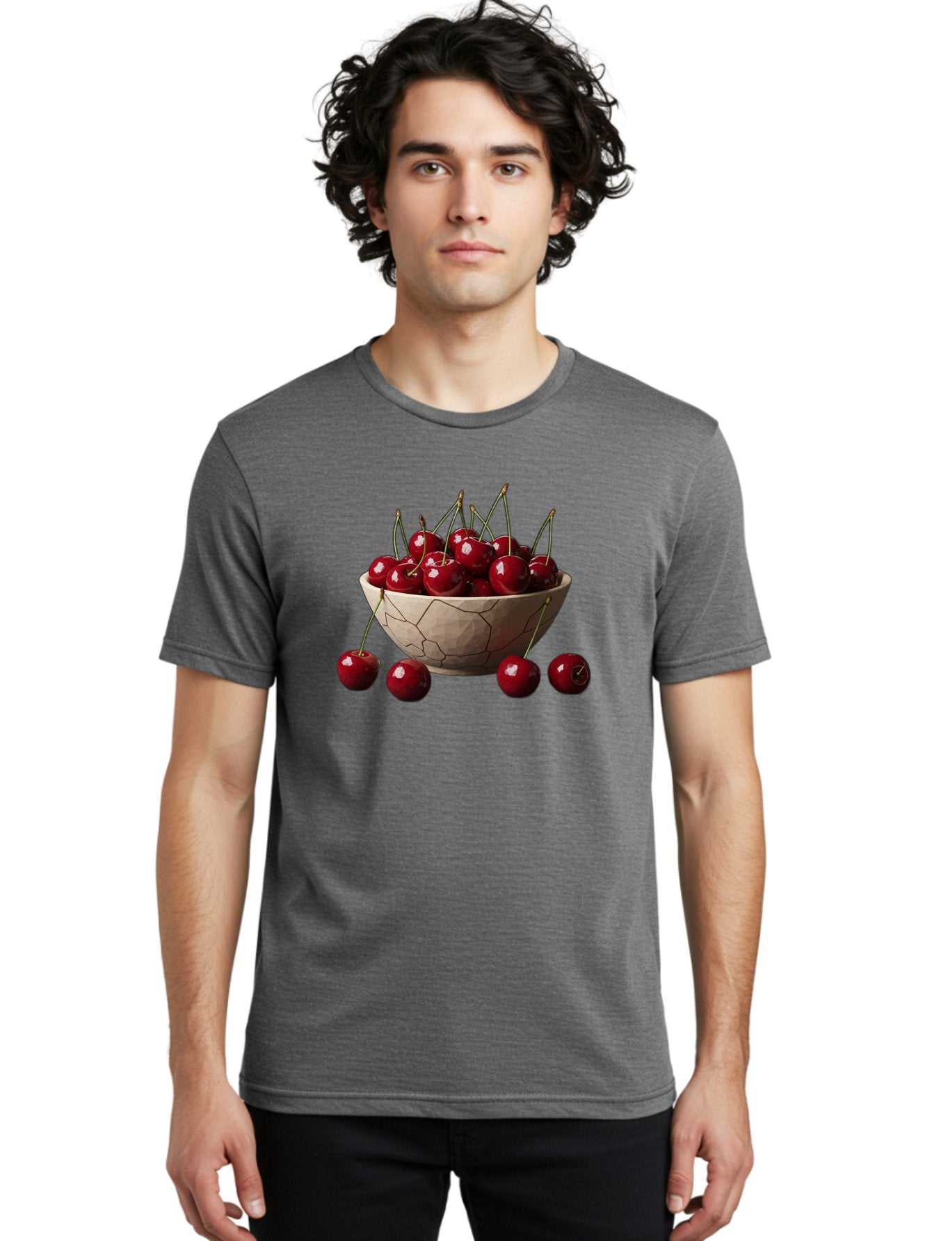 Cherries-In-A-Bowl-2 Men'S Graphic Tee, 100% Cotton, Comfortable Casual Summer Wear, Machine Washable, Vintage Camera, Old Camera, Antique Camera, Black Camera, Classic Photography, Photography Equipment, Nostalgic Device, Film Camera, Bai664 20