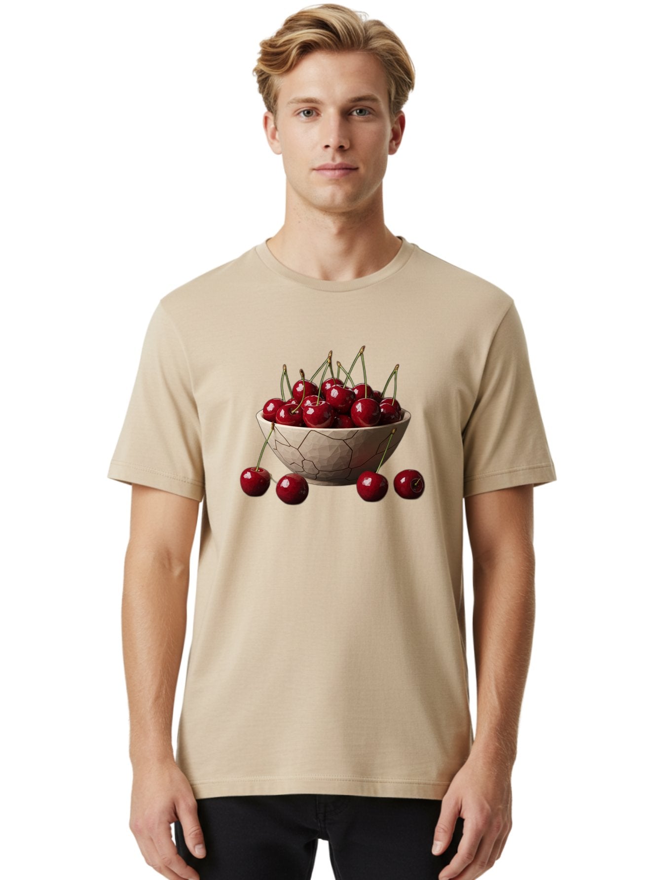 Cherries-In-A-Bowl-2 Men'S Graphic Tee, 100% Cotton, Comfortable Casual Summer Wear, Machine Washable, Vintage Camera, Old Camera, Antique Camera, Black Camera, Classic Photography, Photography Equipment, Nostalgic Device, Film Camera, Bai664 17