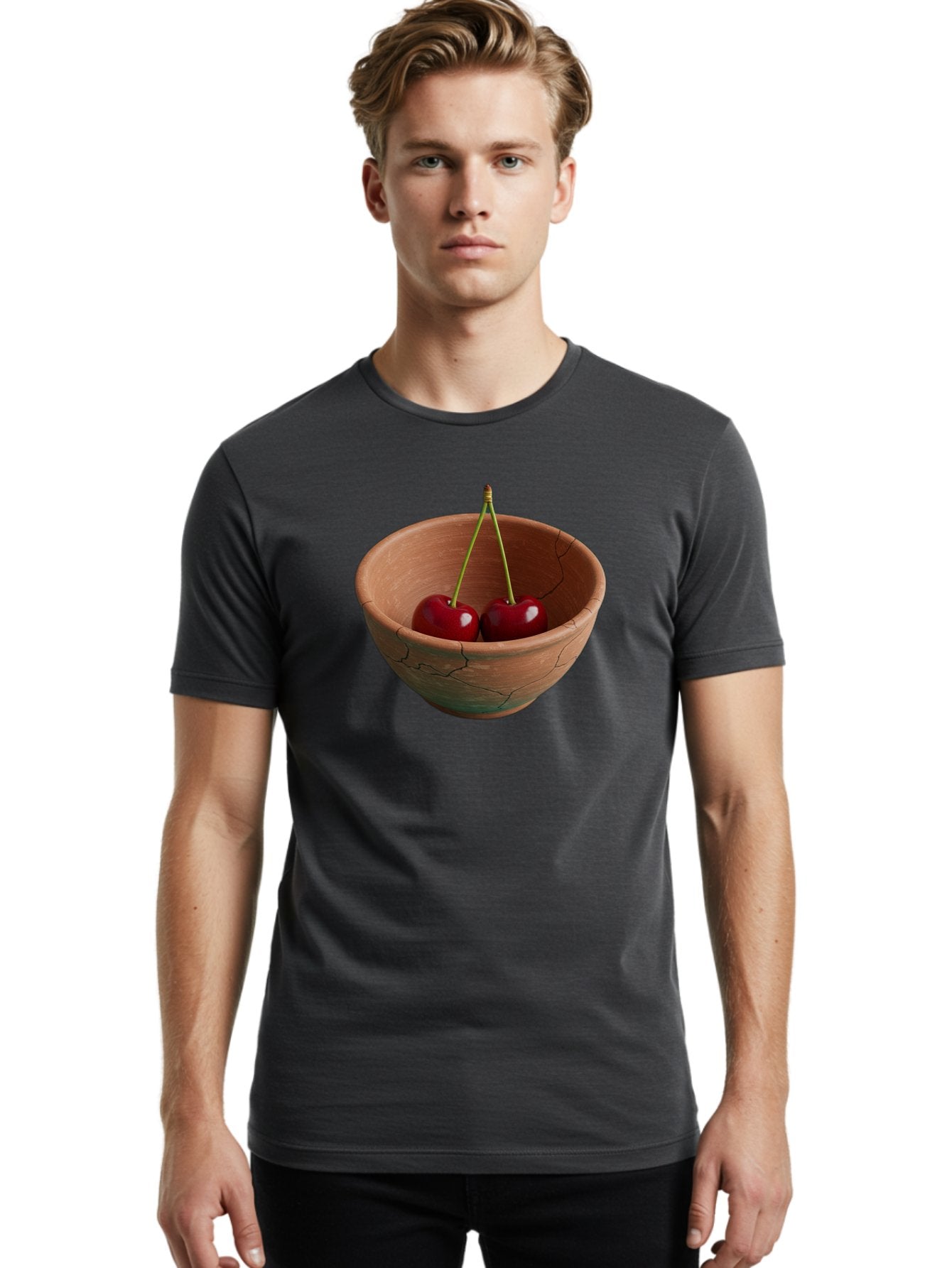 Cherries-In-A-Clay-Bowl Men'S Graphic Tee, 100% Cotton, Comfortable Casual Summer Wear, Machine Washable, Vintage Camera, Old Camera, Antique Camera, Black Camera, Classic Photography, Photography Equipment, Nostalgic Device, Film Camera, Bai669 19