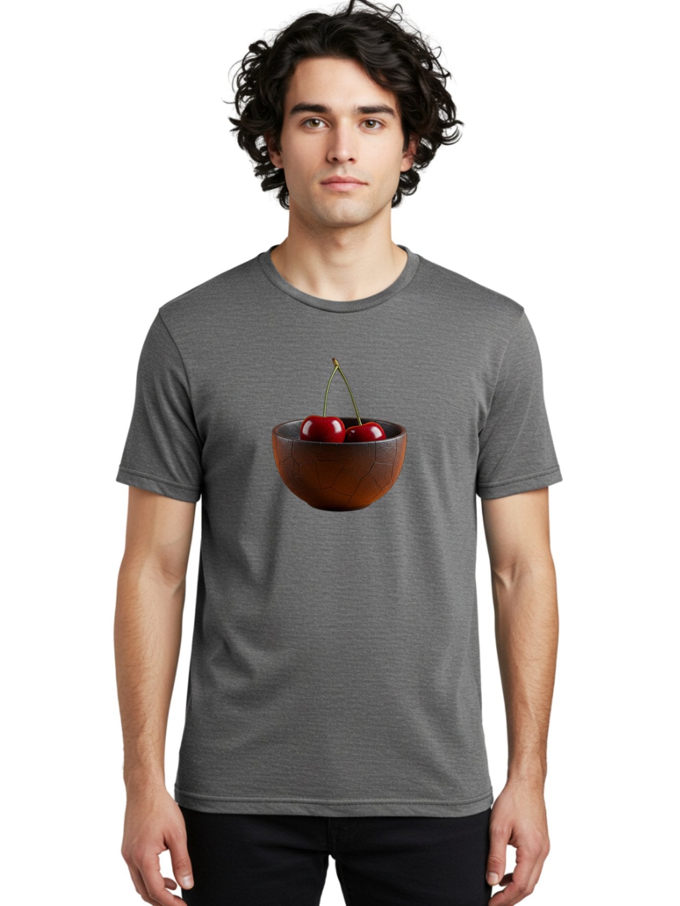 Cherries-In-Bowl-1 Men'S Graphic Tee, 100% Cotton, Comfortable Casual Summer Wear, Machine Washable, Vintage Camera, Old Camera, Antique Camera, Black Camera, Classic Photography, Photography Equipment, Nostalgic Device, Film Camera, Bai673 18