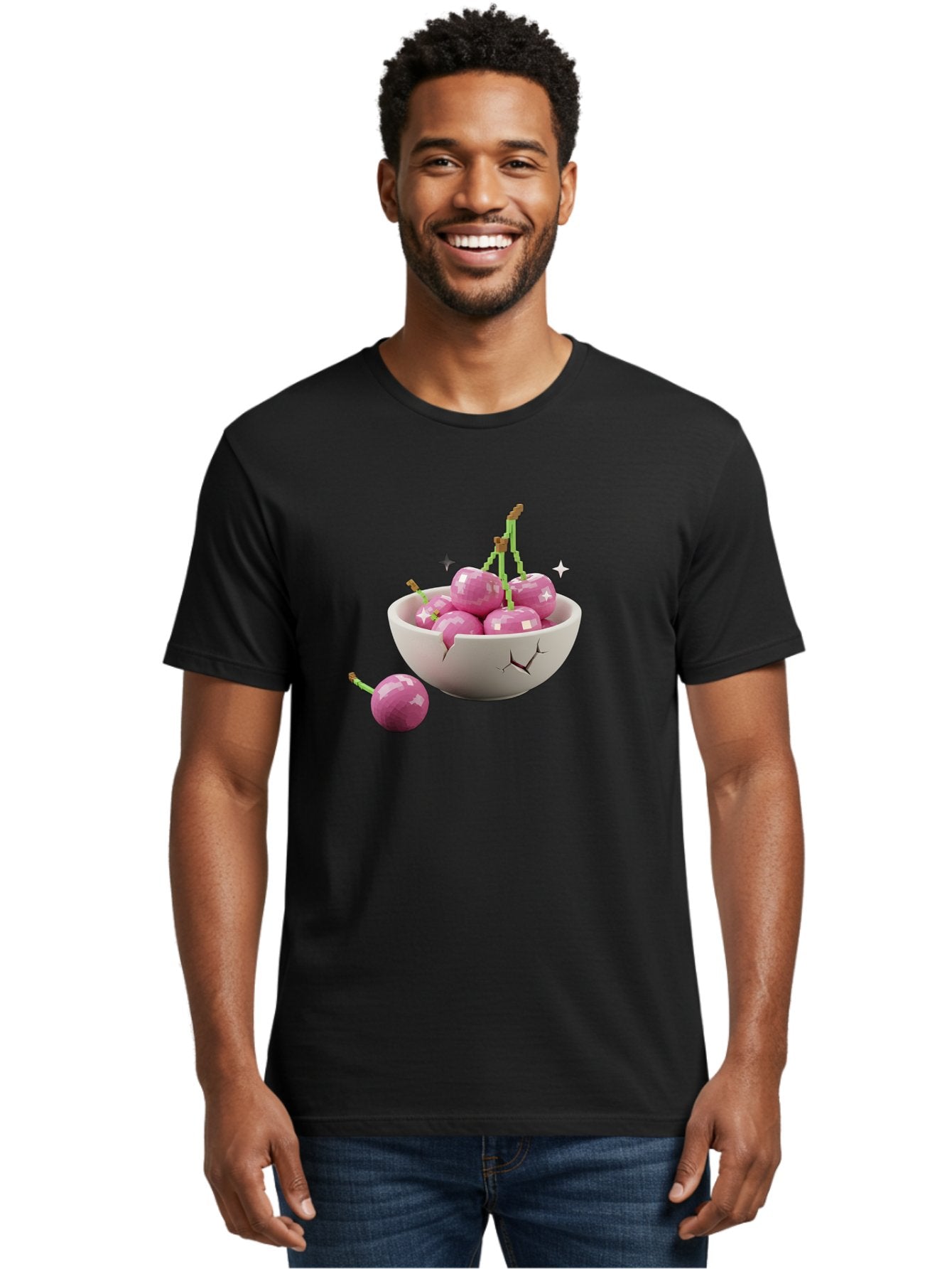 Cherries-In-Bowl-10 Men'S Graphic Tee, 100% Cotton, Comfortable Casual Summer Wear, Machine Washable, Vintage Camera, Old Camera, Antique Camera, Black Camera, Classic Photography, Photography Equipment, Nostalgic Device, Film Camera, Bai674 19