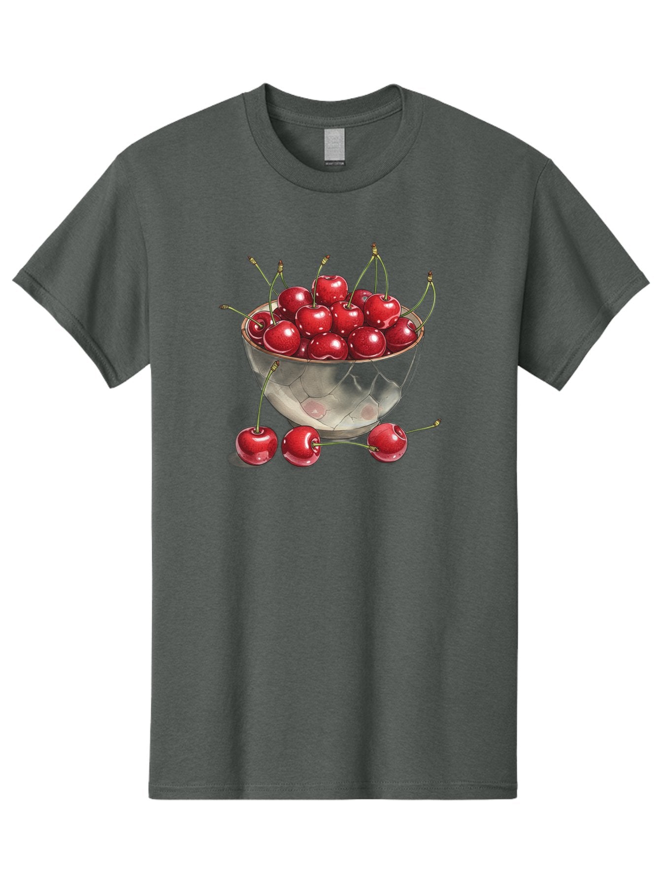 Cherries-In-Bowl-11 Men'S Graphic Tee, 100% Cotton, Comfortable Casual Summer Wear, Machine Washable, Vintage Camera, Old Camera, Antique Camera, Black Camera, Classic Photography, Photography Equipment, Nostalgic Device, Film Camera, Bai675