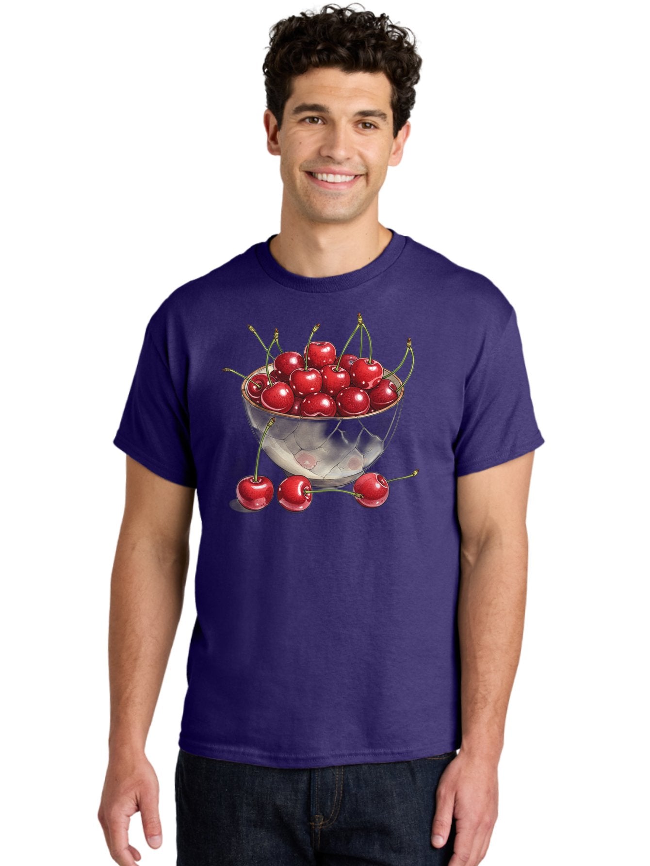 Cherries-In-Bowl-11 Men'S Graphic Tee, 100% Cotton, Comfortable Casual Summer Wear, Machine Washable, Vintage Camera, Old Camera, Antique Camera, Black Camera, Classic Photography, Photography Equipment, Nostalgic Device, Film Camera, Bai675 21