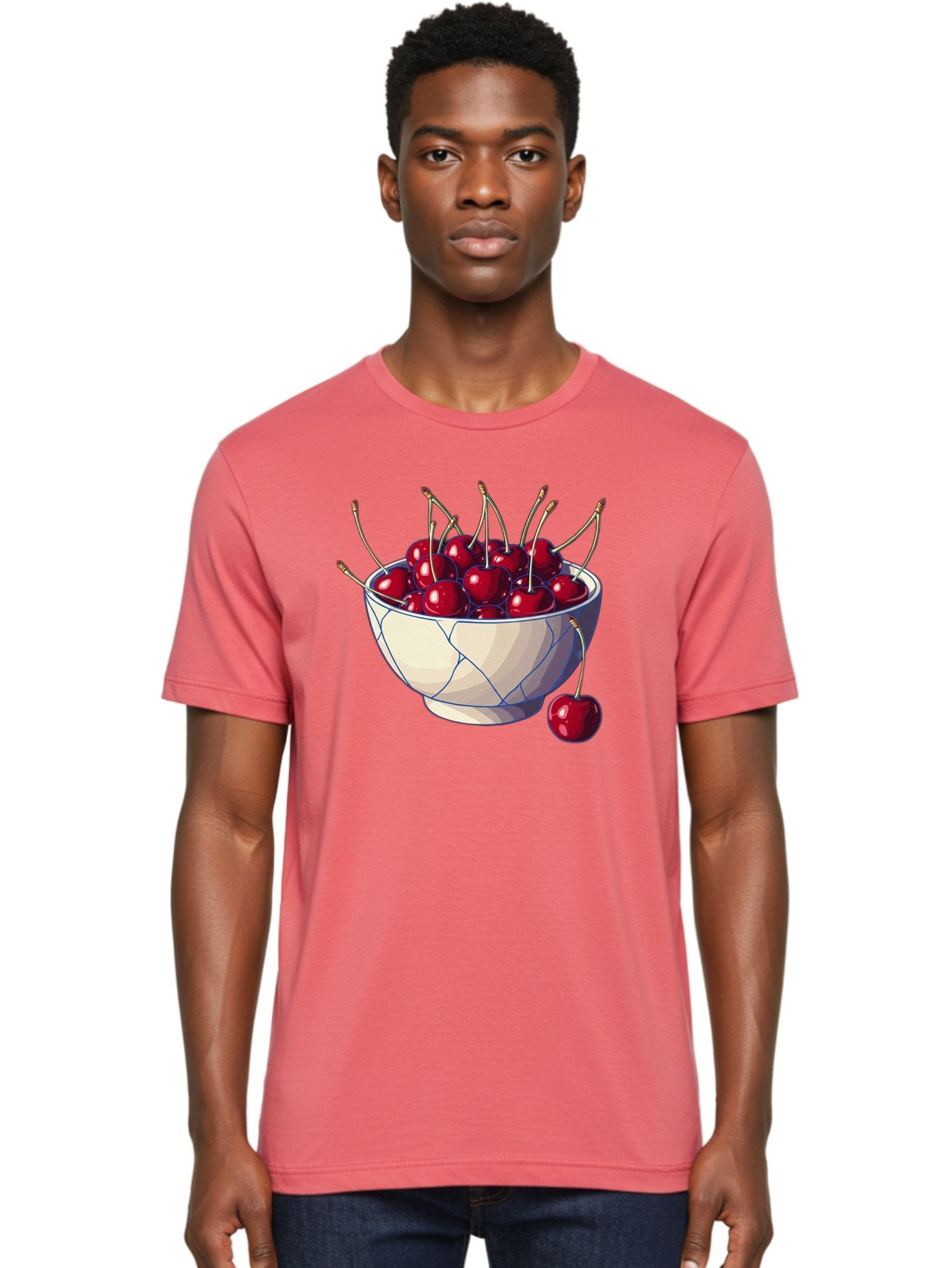 Cherries-In-Bowl-12 Men'S Graphic Tee, 100% Cotton, Comfortable Casual Summer Wear, Machine Washable, Vintage Camera, Old Camera, Antique Camera, Black Camera, Classic Photography, Photography Equipment, Nostalgic Device, Film Camera, Bai676 19