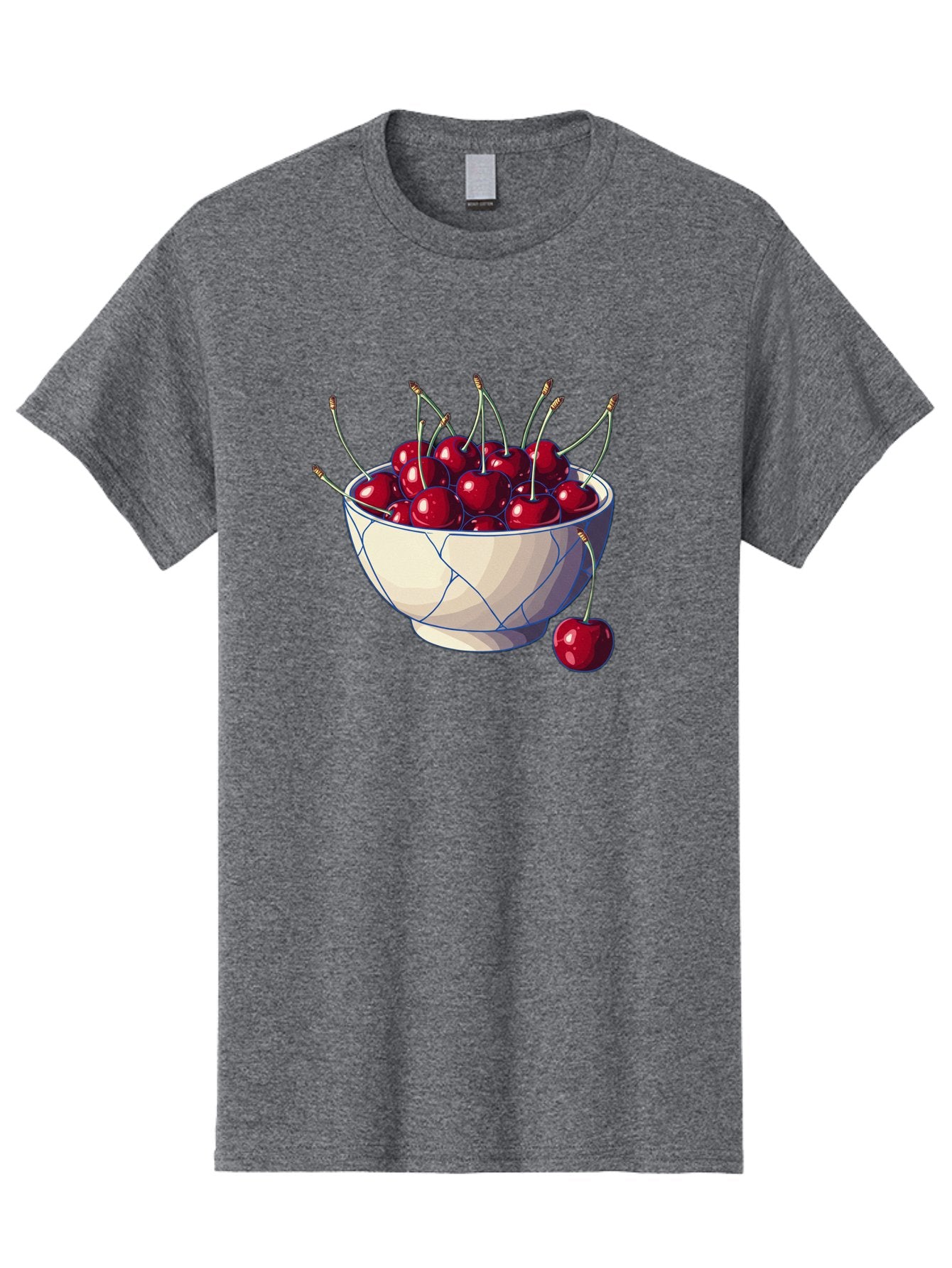 Cherries-In-Bowl-12 Men'S Graphic Tee, 100% Cotton, Comfortable Casual Summer Wear, Machine Washable, Vintage Camera, Old Camera, Antique Camera, Black Camera, Classic Photography, Photography Equipment, Nostalgic Device, Film Camera, Bai676