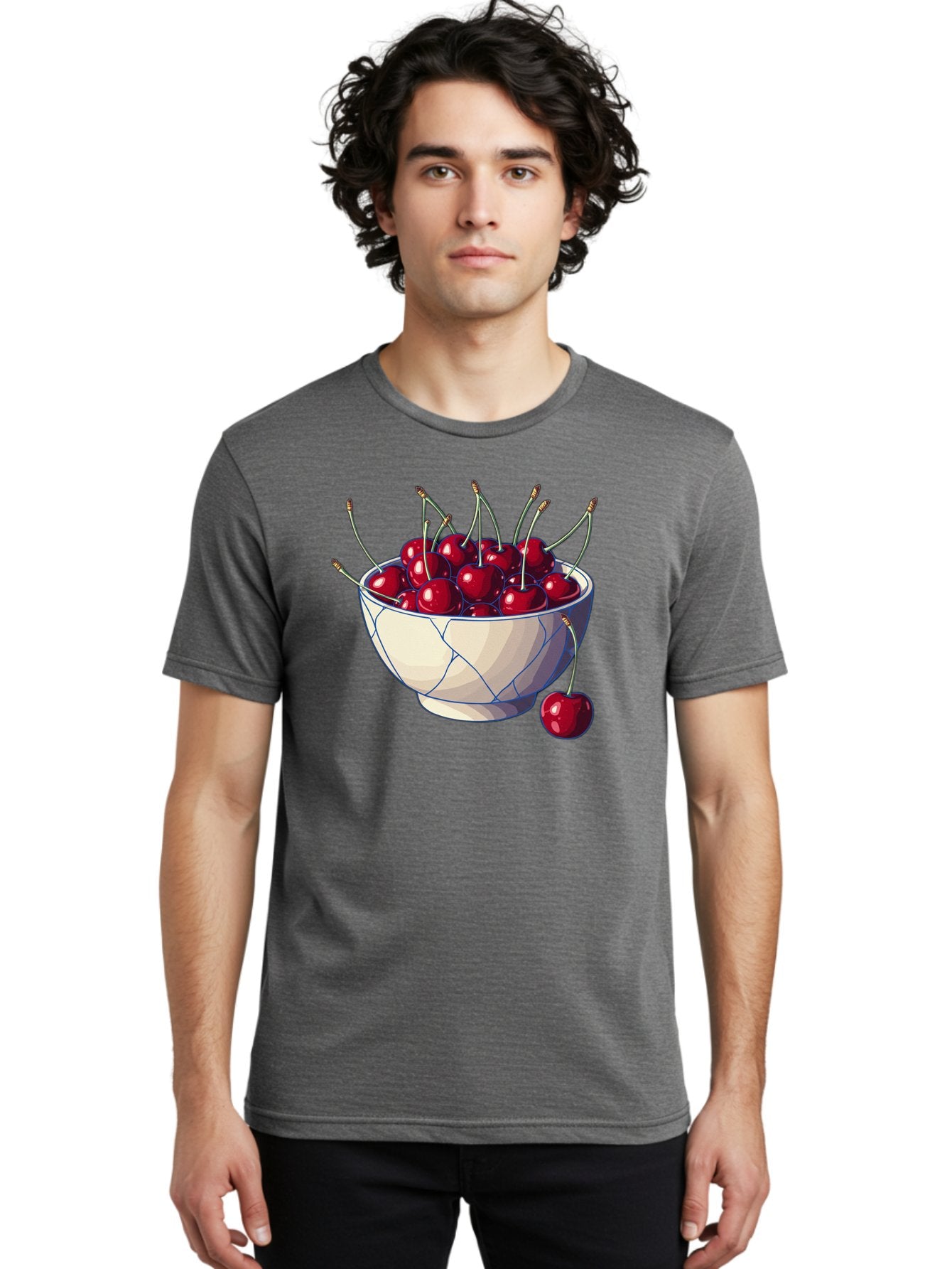 Cherries-In-Bowl-12 Men'S Graphic Tee, 100% Cotton, Comfortable Casual Summer Wear, Machine Washable, Vintage Camera, Old Camera, Antique Camera, Black Camera, Classic Photography, Photography Equipment, Nostalgic Device, Film Camera, Bai676 21