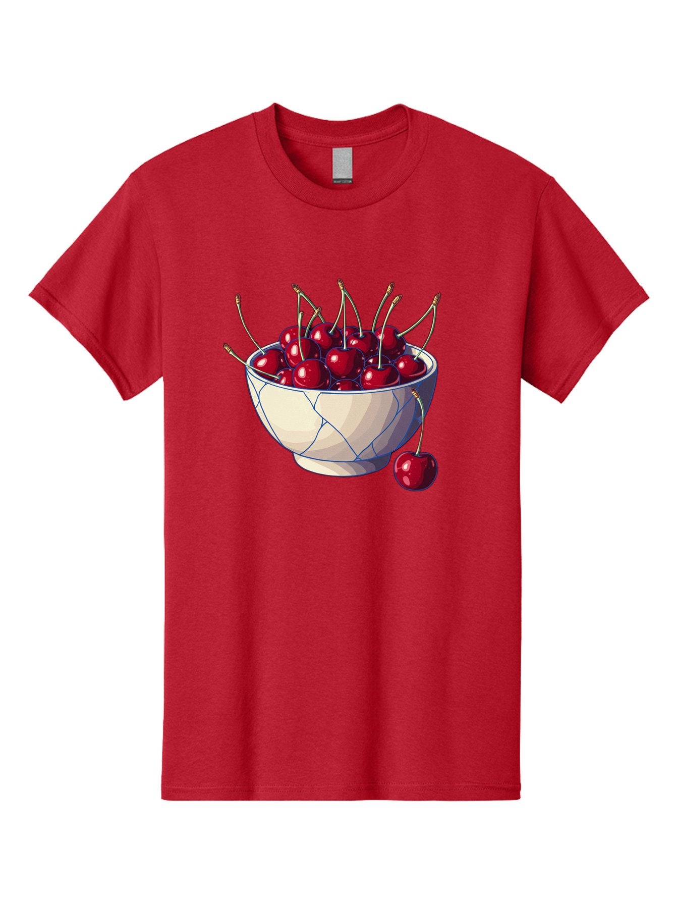 Cherries-In-Bowl-12 Men'S Graphic Tee, 100% Cotton, Comfortable Casual Summer Wear, Machine Washable, Vintage Camera, Old Camera, Antique Camera, Black Camera, Classic Photography, Photography Equipment, Nostalgic Device, Film Camera, Bai676 6