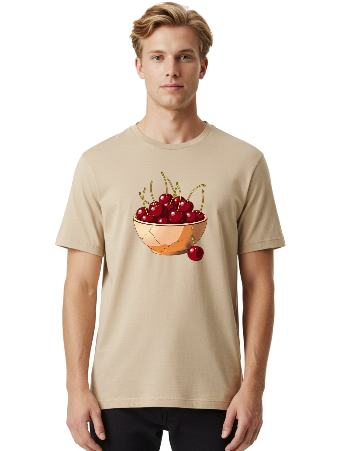Cherries-In-Bowl-14 Men'S Graphic Tee, 100% Cotton, Comfortable Casual Summer Wear, Machine Washable, Vintage Camera, Old Camera, Antique Camera, Black Camera, Classic Photography, Photography Equipment, Nostalgic Device, Film Camera, Bai678 22