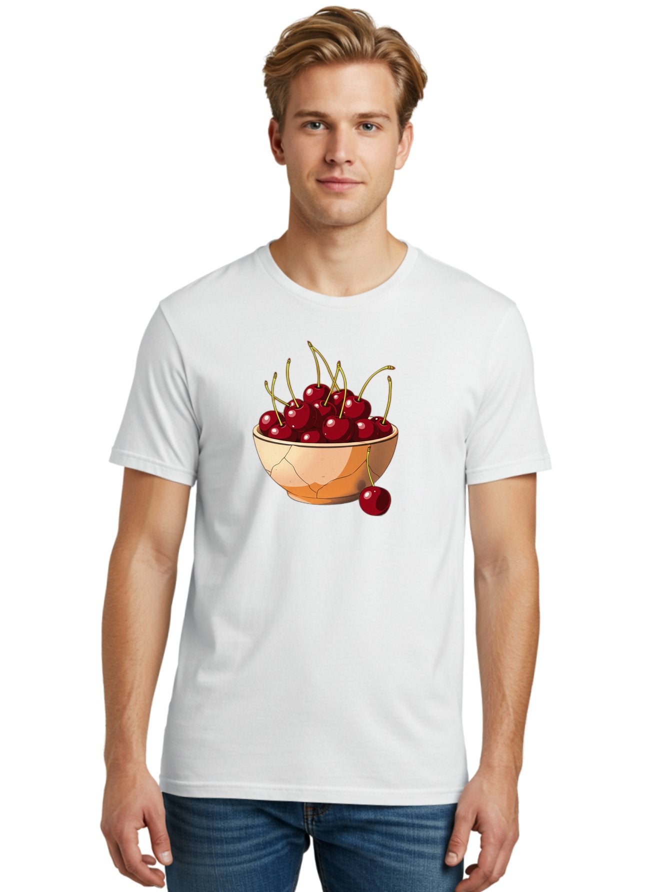 Cherries-In-Bowl-14 Men'S Graphic Tee, 100% Cotton, Comfortable Casual Summer Wear, Machine Washable, Vintage Camera, Old Camera, Antique Camera, Black Camera, Classic Photography, Photography Equipment, Nostalgic Device, Film Camera, Bai678 30