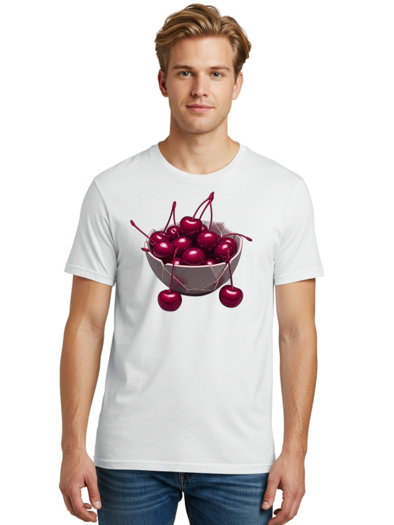 Cherries-In-Bowl-19 Men'S Graphic Tee, 100% Cotton, Comfortable Casual Summer Wear, Machine Washable, Vintage Camera, Old Camera, Antique Camera, Black Camera, Classic Photography, Photography Equipment, Nostalgic Device, Film Camera, Bai683 19