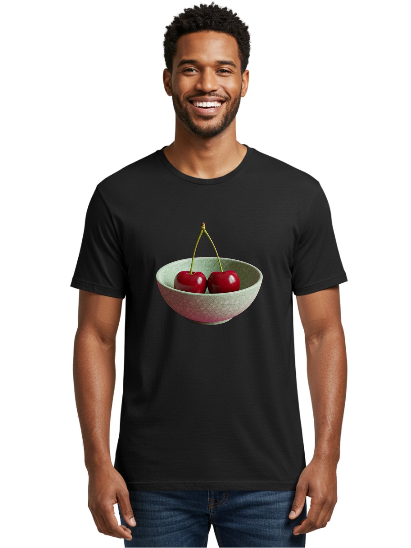 Cherries-In-Bowl-2 Men'S Graphic Tee, 100% Cotton, Comfortable Casual Summer Wear, Machine Washable, Vintage Camera, Old Camera, Antique Camera, Black Camera, Classic Photography, Photography Equipment, Nostalgic Device, Film Camera, Bai684 22