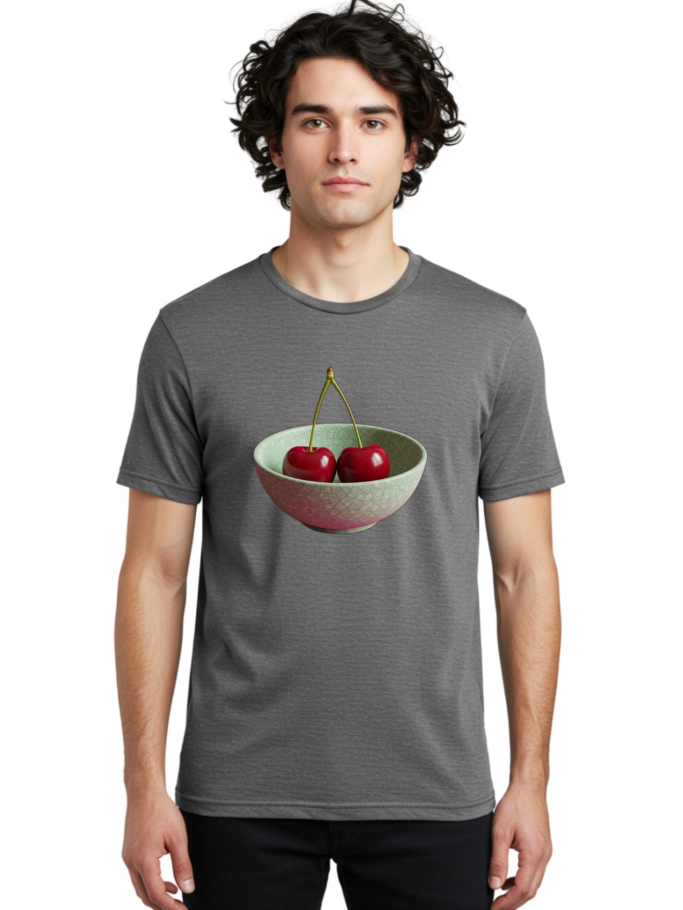 Cherries-In-Bowl-2 Men'S Graphic Tee, 100% Cotton, Comfortable Casual Summer Wear, Machine Washable, Vintage Camera, Old Camera, Antique Camera, Black Camera, Classic Photography, Photography Equipment, Nostalgic Device, Film Camera, Bai684 24