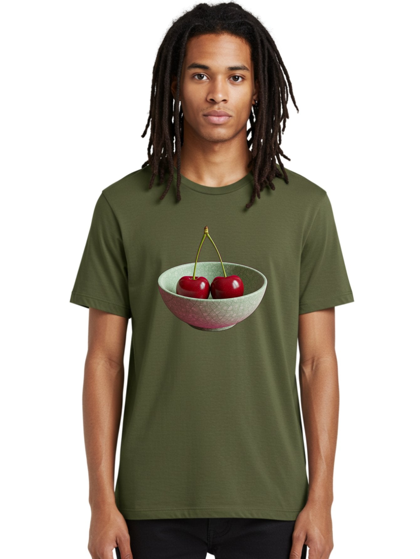 Cherries-In-Bowl-2 Men'S Graphic Tee, 100% Cotton, Comfortable Casual Summer Wear, Machine Washable, Vintage Camera, Old Camera, Antique Camera, Black Camera, Classic Photography, Photography Equipment, Nostalgic Device, Film Camera, Bai684 16