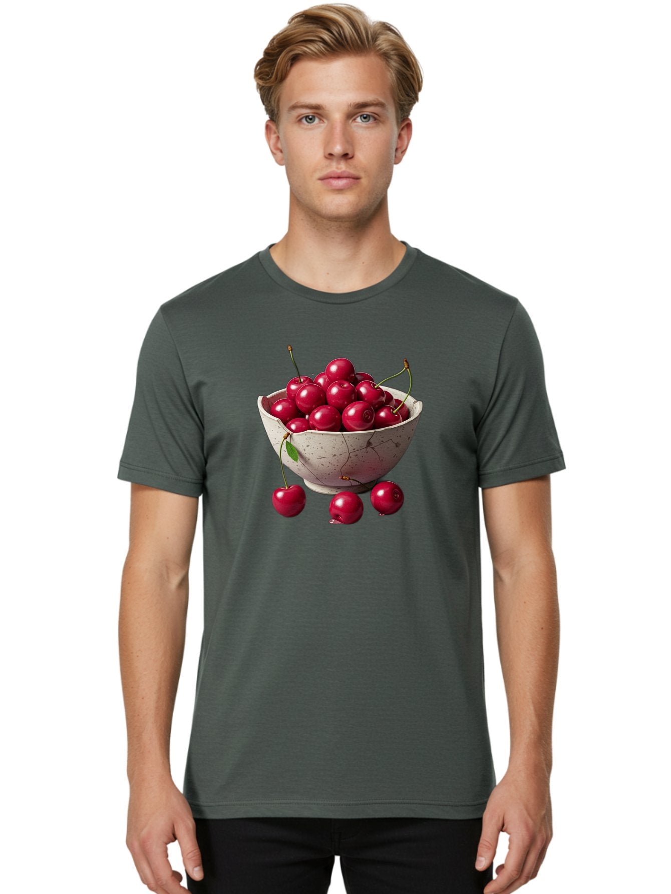 Cherries-In-Bowl-22 Men'S Graphic Tee, 100% Cotton, Comfortable Casual Summer Wear, Machine Washable, Vintage Camera, Old Camera, Antique Camera, Black Camera, Classic Photography, Photography Equipment, Nostalgic Device, Film Camera, Bai687 25