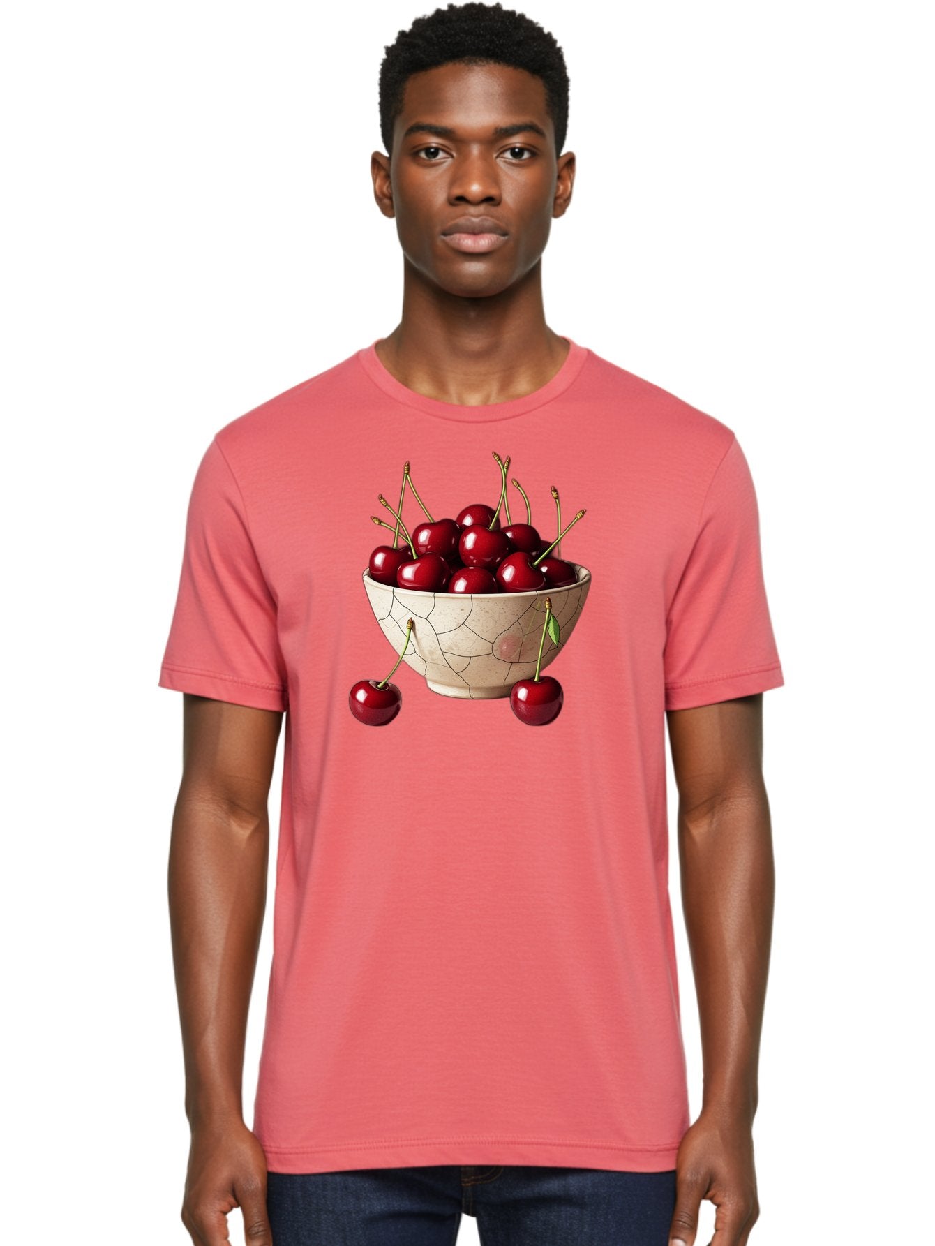 Cherries-In-Bowl-25 Men'S Graphic Tee, 100% Cotton, Comfortable Casual Summer Wear, Machine Washable, Vintage Camera, Old Camera, Antique Camera, Black Camera, Classic Photography, Photography Equipment, Nostalgic Device, Film Camera, Bai690 27