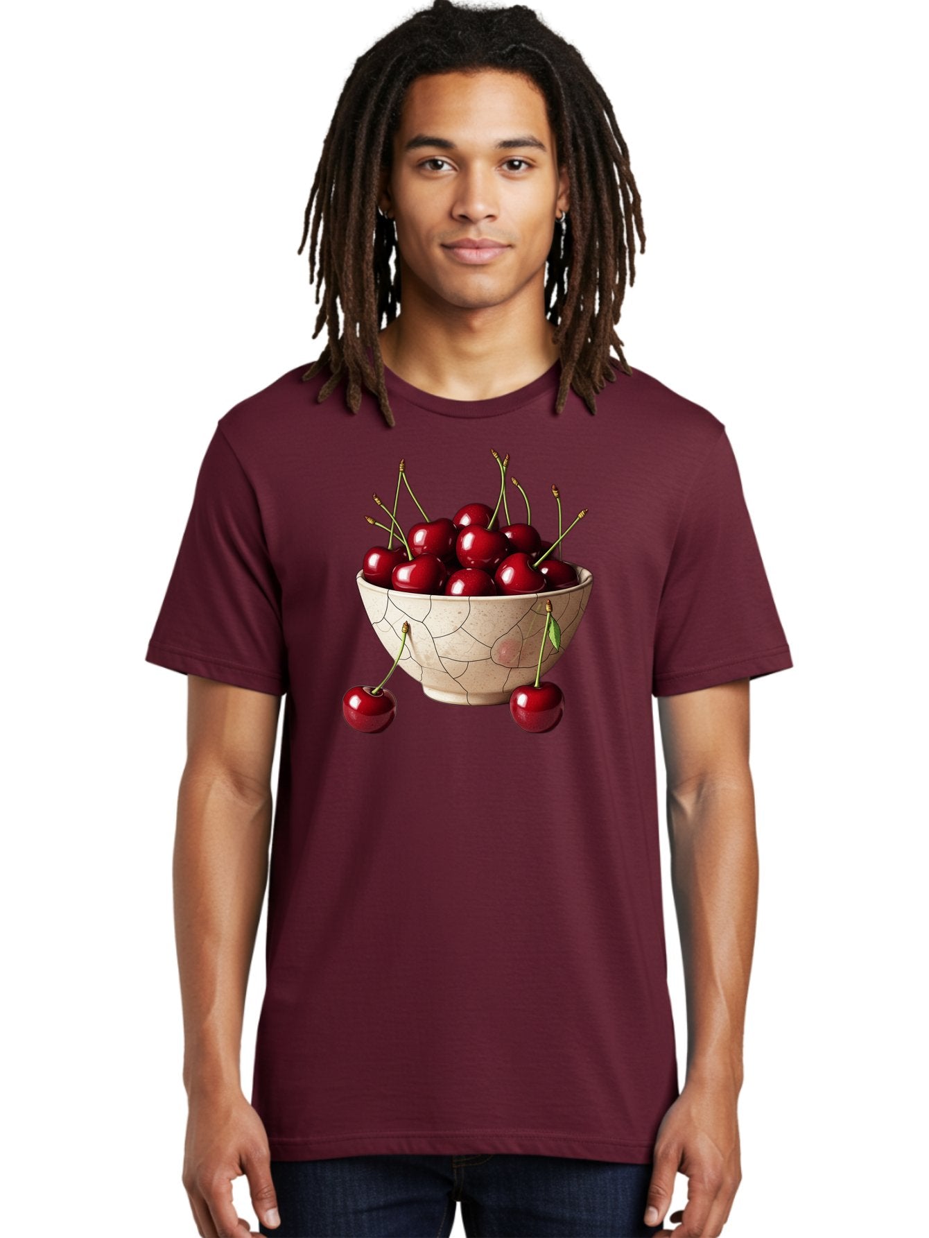 Cherries-In-Bowl-25 Men'S Graphic Tee, 100% Cotton, Comfortable Casual Summer Wear, Machine Washable, Vintage Camera, Old Camera, Antique Camera, Black Camera, Classic Photography, Photography Equipment, Nostalgic Device, Film Camera, Bai690 16