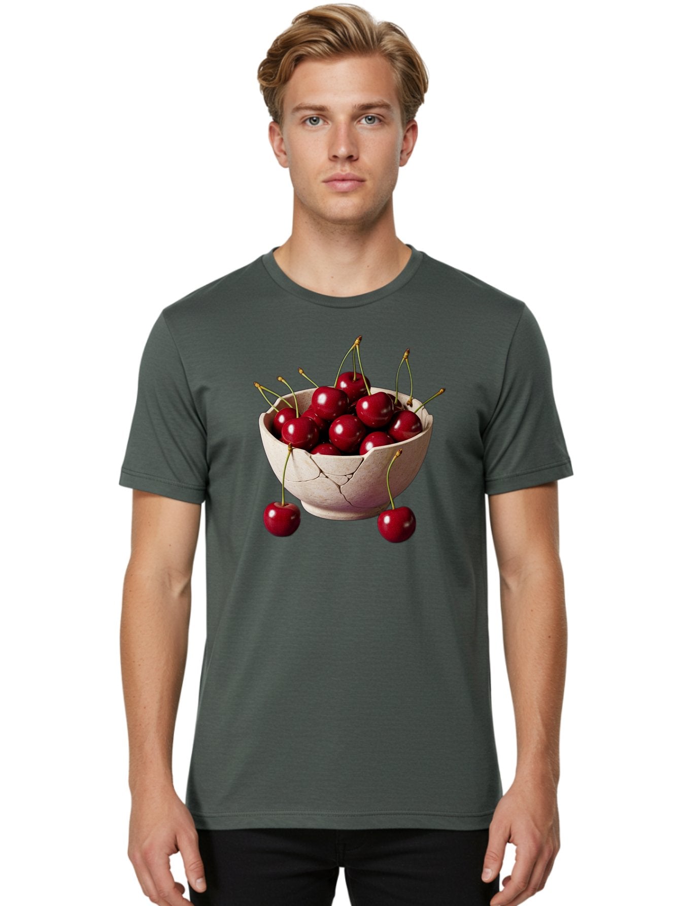 Cherries-In-Bowl-26 Men'S Graphic Tee, 100% Cotton, Comfortable Casual Summer Wear, Machine Washable, Vintage Camera, Old Camera, Antique Camera, Black Camera, Classic Photography, Photography Equipment, Nostalgic Device, Film Camera, Bai691 29