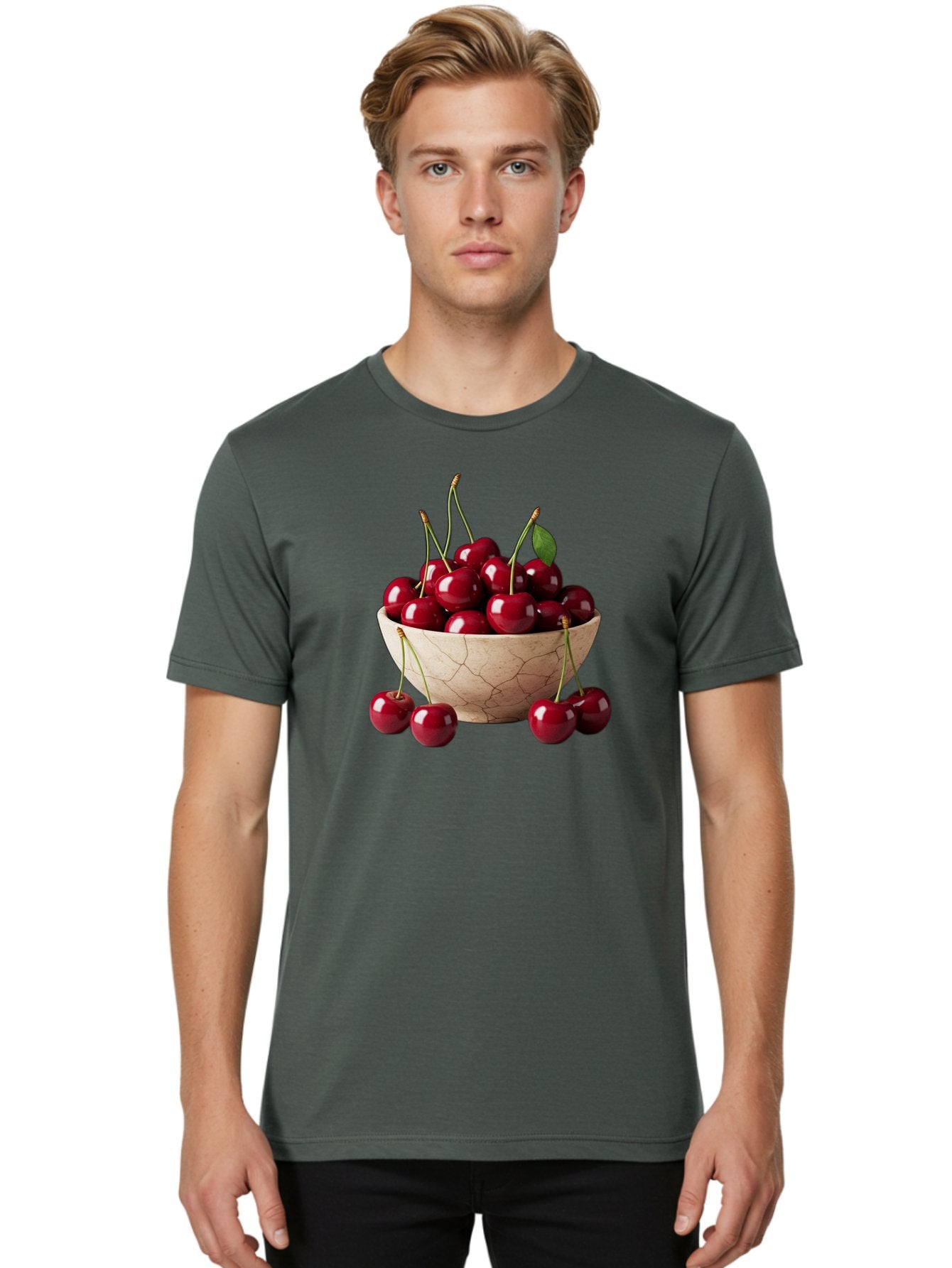 Cherries-In-Bowl-27 Men'S Graphic Tee, 100% Cotton, Comfortable Casual Summer Wear, Machine Washable, Vintage Camera, Old Camera, Antique Camera, Black Camera, Classic Photography, Photography Equipment, Nostalgic Device, Film Camera, Bai692 25