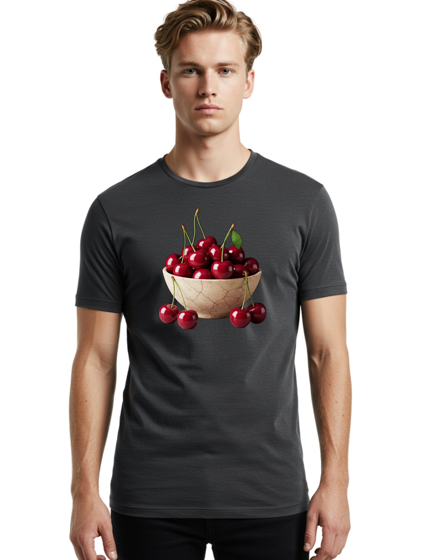 Cherries-In-Bowl-27 Men'S Graphic Tee, 100% Cotton, Comfortable Casual Summer Wear, Machine Washable, Vintage Camera, Old Camera, Antique Camera, Black Camera, Classic Photography, Photography Equipment, Nostalgic Device, Film Camera, Bai692 18