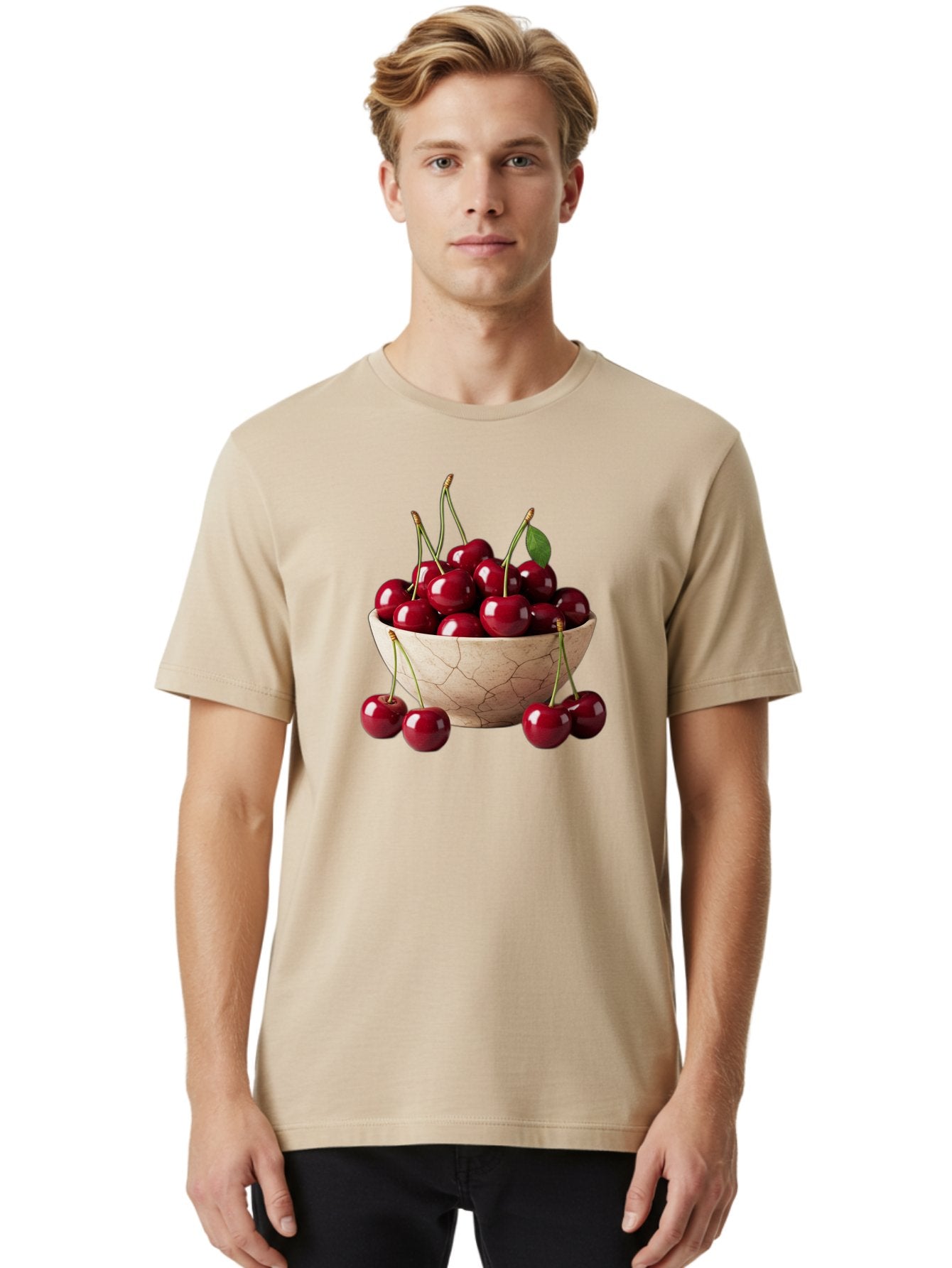 Cherries-In-Bowl-27 Men'S Graphic Tee, 100% Cotton, Comfortable Casual Summer Wear, Machine Washable, Vintage Camera, Old Camera, Antique Camera, Black Camera, Classic Photography, Photography Equipment, Nostalgic Device, Film Camera, Bai692 19