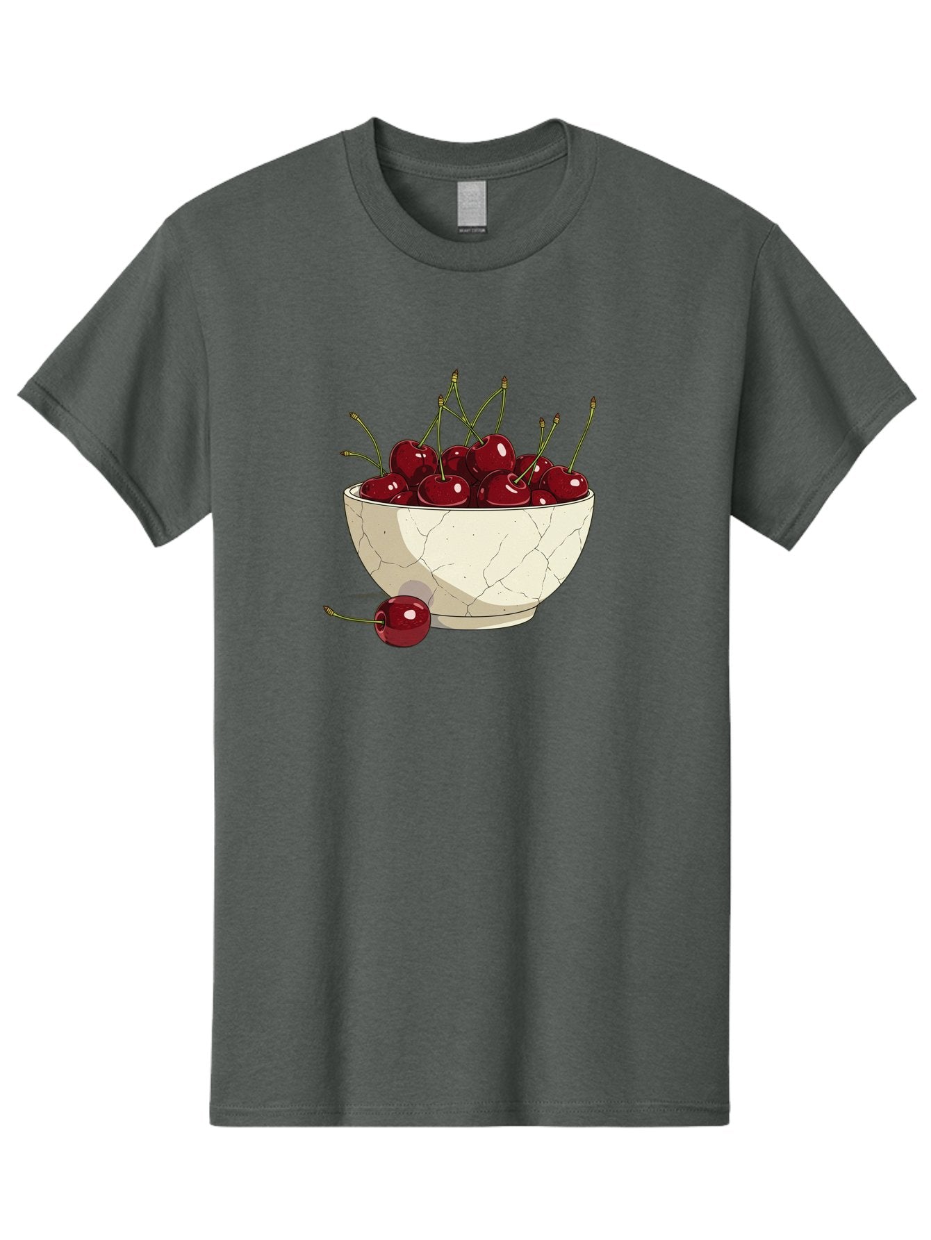 Cherries-In-Bowl-3 Men'S Graphic Tee, 100% Cotton, Comfortable Casual Summer Wear, Machine Washable, Vintage Camera, Old Camera, Antique Camera, Black Camera, Classic Photography, Photography Equipment, Nostalgic Device, Film Camera, Bai693 5
