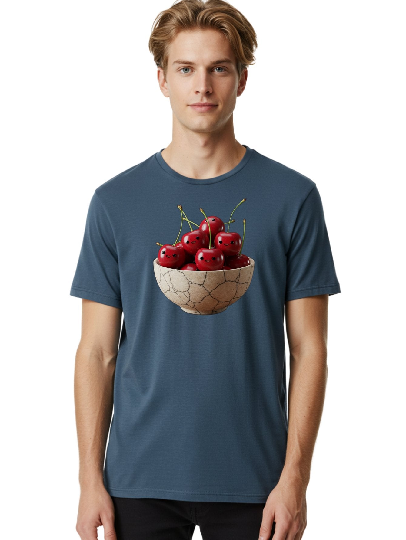 Cherries-In-Bowl-5 Men'S Graphic Tee, 100% Cotton, Comfortable Casual Summer Wear, Machine Washable, Vintage Camera, Old Camera, Antique Camera, Black Camera, Classic Photography, Photography Equipment, Nostalgic Device, Film Camera, Bai695 21