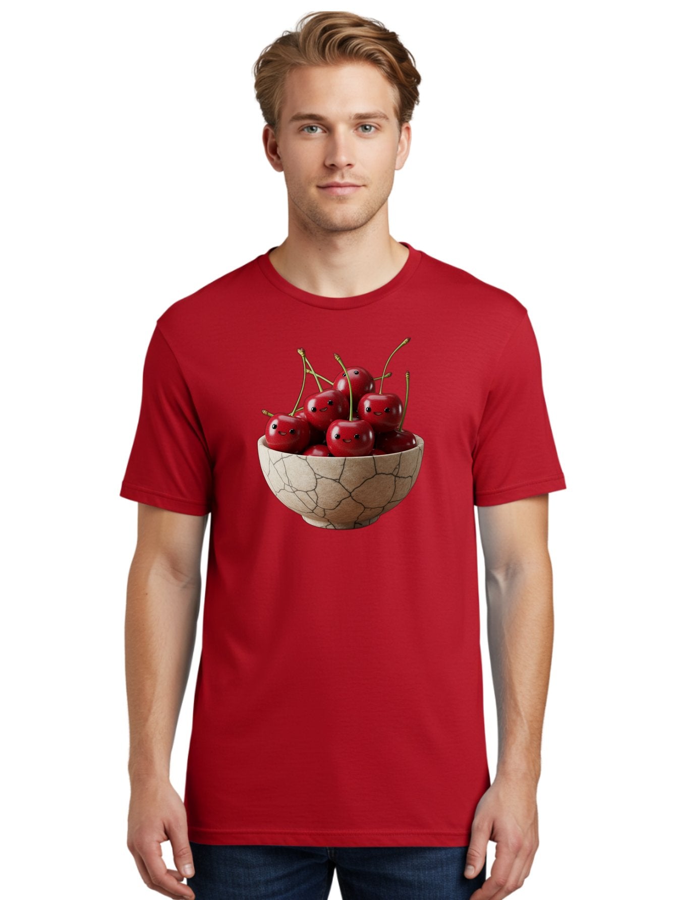 Cherries-In-Bowl-5 Men'S Graphic Tee, 100% Cotton, Comfortable Casual Summer Wear, Machine Washable, Vintage Camera, Old Camera, Antique Camera, Black Camera, Classic Photography, Photography Equipment, Nostalgic Device, Film Camera, Bai695 19