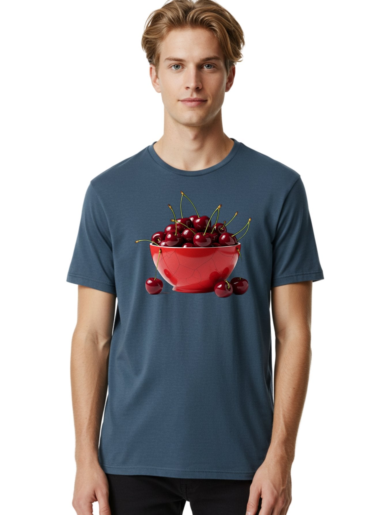 Cherries-In-Bowl-6 Men'S Graphic Tee, 100% Cotton, Comfortable Casual Summer Wear, Machine Washable, Vintage Camera, Old Camera, Antique Camera, Black Camera, Classic Photography, Photography Equipment, Nostalgic Device, Film Camera, Bai696 28