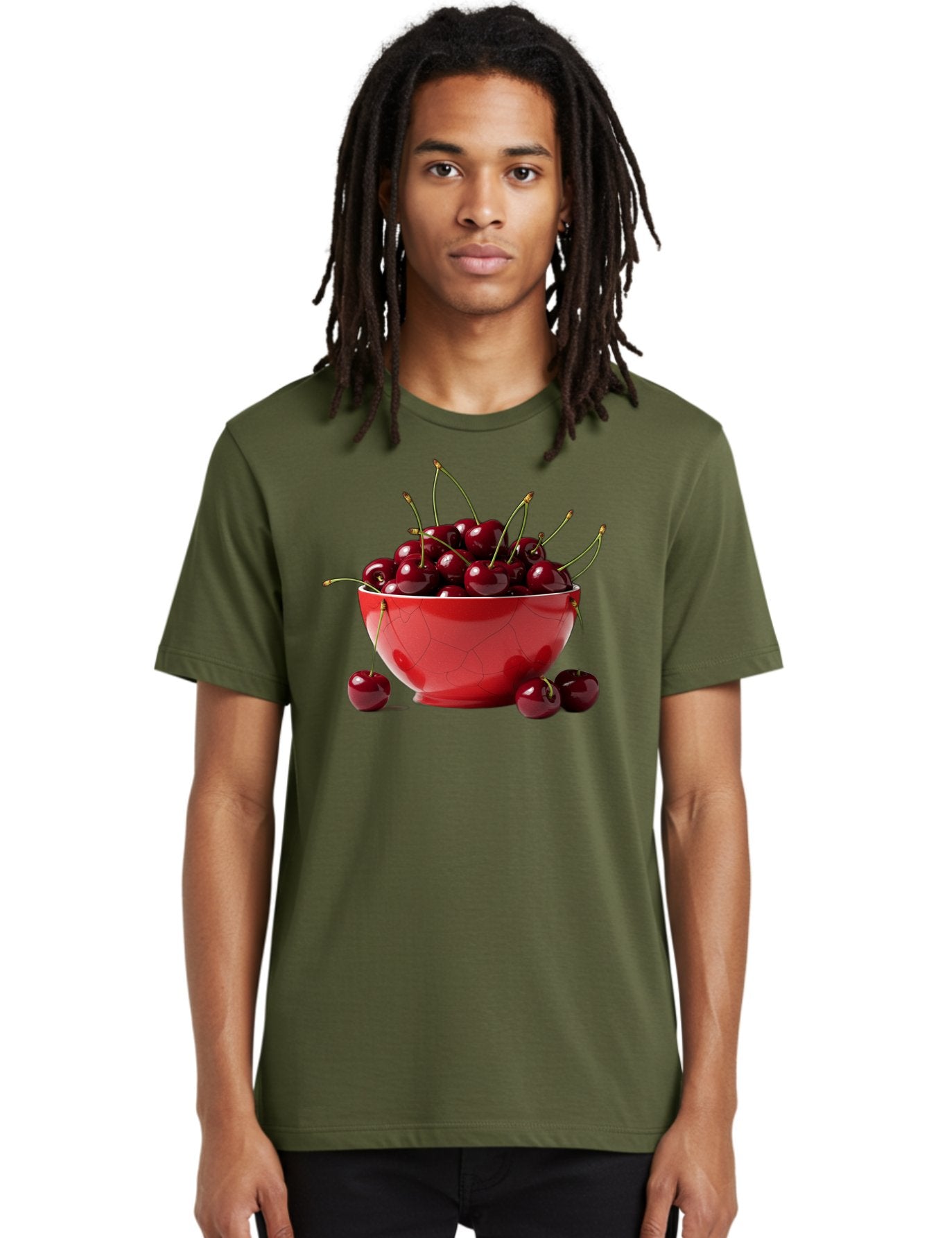 Cherries-In-Bowl-6 Men'S Graphic Tee, 100% Cotton, Comfortable Casual Summer Wear, Machine Washable, Vintage Camera, Old Camera, Antique Camera, Black Camera, Classic Photography, Photography Equipment, Nostalgic Device, Film Camera, Bai696 17