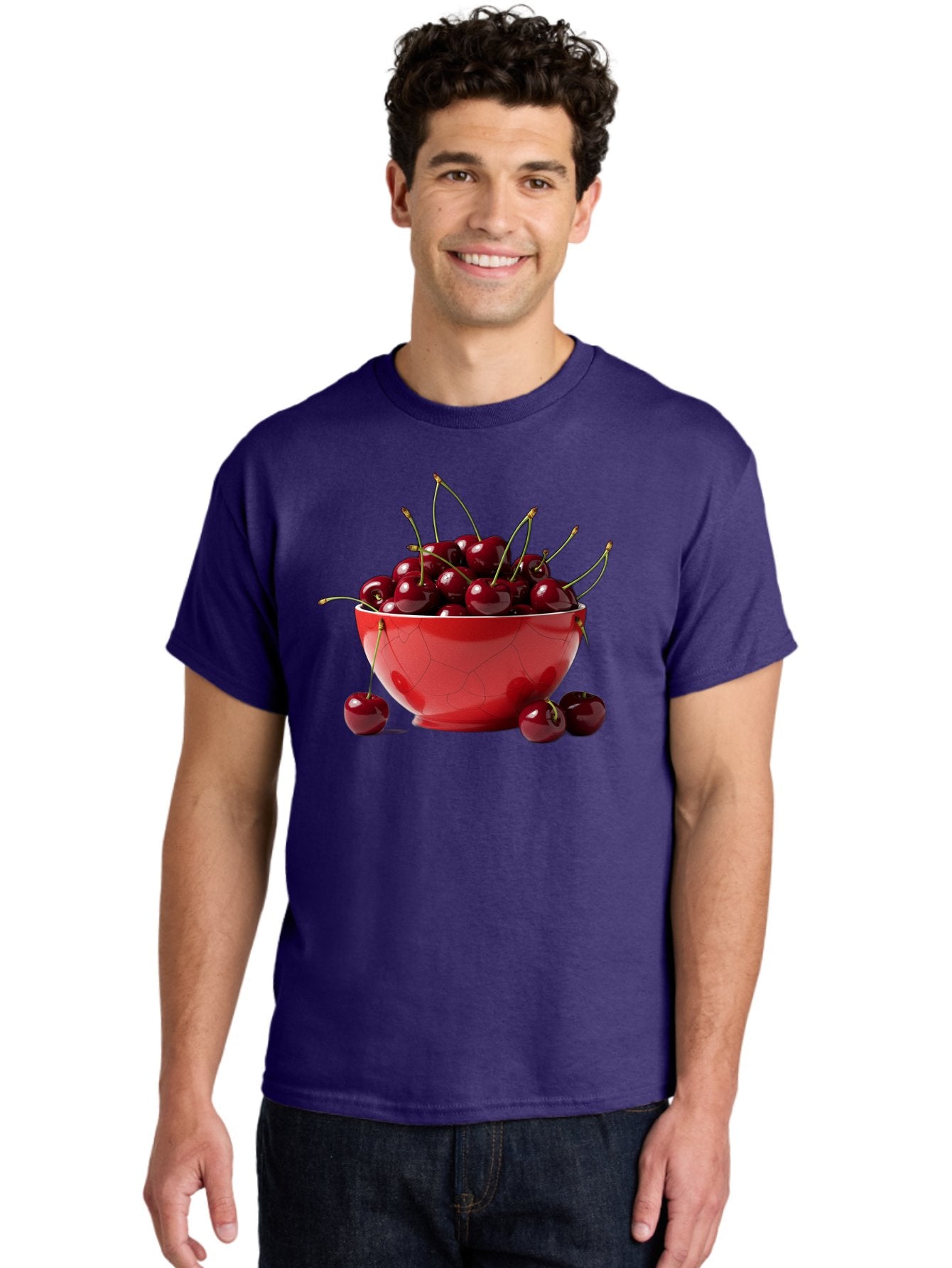 Cherries-In-Bowl-6 Men'S Graphic Tee, 100% Cotton, Comfortable Casual Summer Wear, Machine Washable, Vintage Camera, Old Camera, Antique Camera, Black Camera, Classic Photography, Photography Equipment, Nostalgic Device, Film Camera, Bai696 19