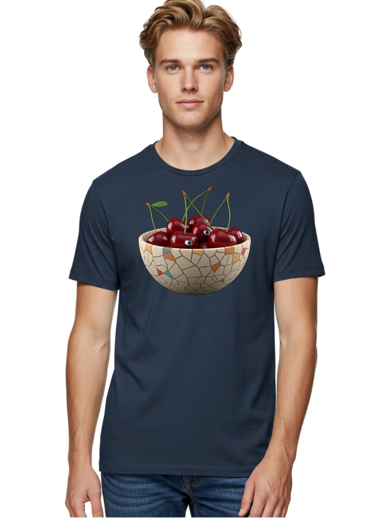 Cherries-In-Bowl-7 Men'S Graphic Tee, 100% Cotton, Comfortable Casual Summer Wear, Machine Washable, Vintage Camera, Old Camera, Antique Camera, Black Camera, Classic Photography, Photography Equipment, Nostalgic Device, Film Camera, Bai697 19