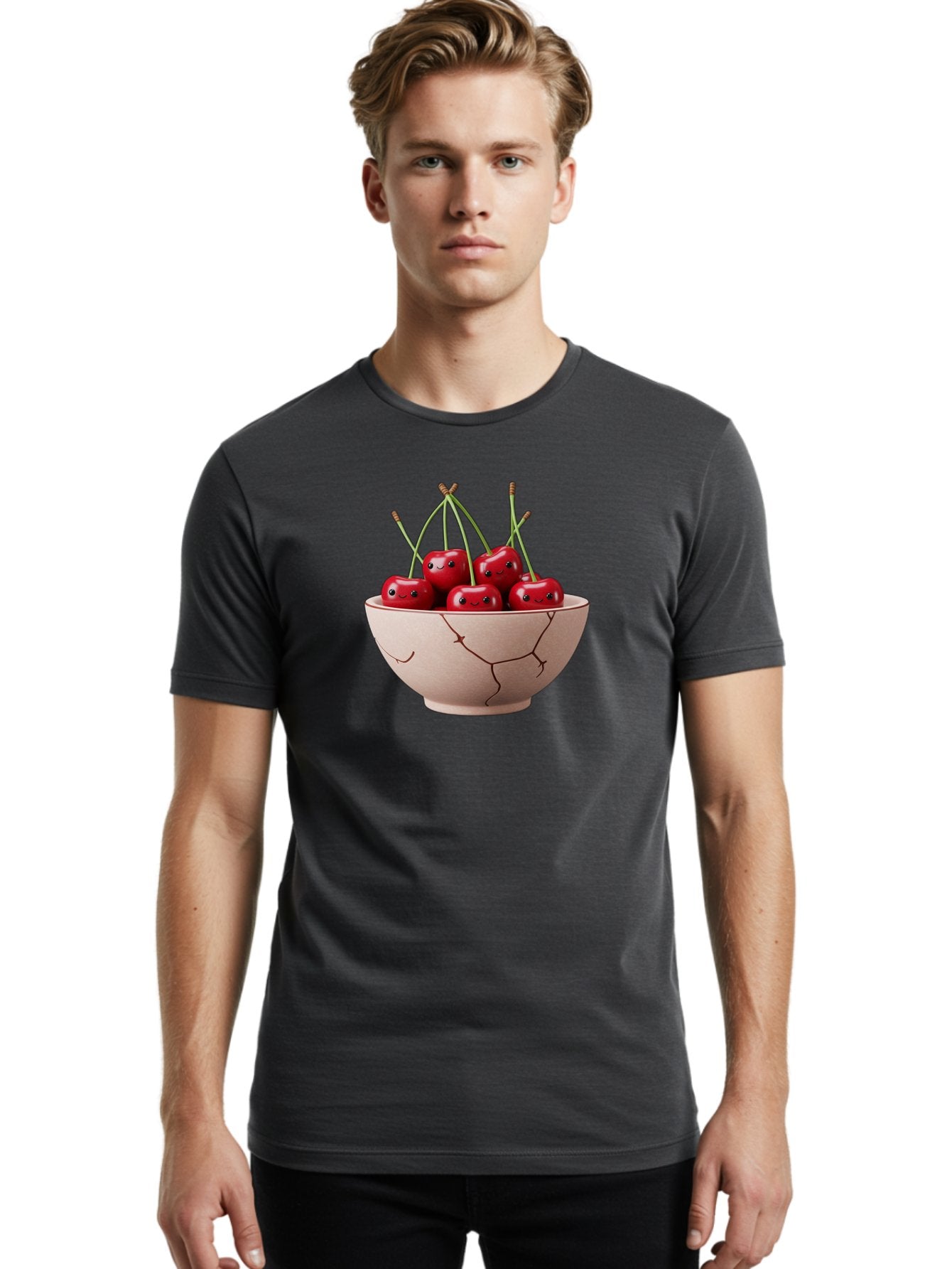 Cherries-In-Broken-Bowl Men'S Graphic Tee, 100% Cotton, Comfortable Casual Summer Wear, Machine Washable, Vintage Camera, Old Camera, Antique Camera, Black Camera, Classic Photography, Photography Equipment, Nostalgic Device, Film Camera, Bai701 17